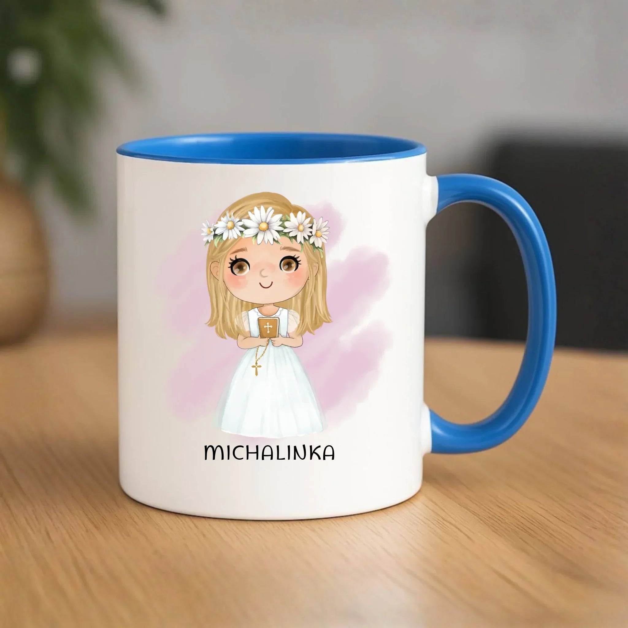 Kubek | Prezent na Pierwszą Komunię Świętą dla dziewczynki - cytat personalizowany PK02 - StoryCups.pl