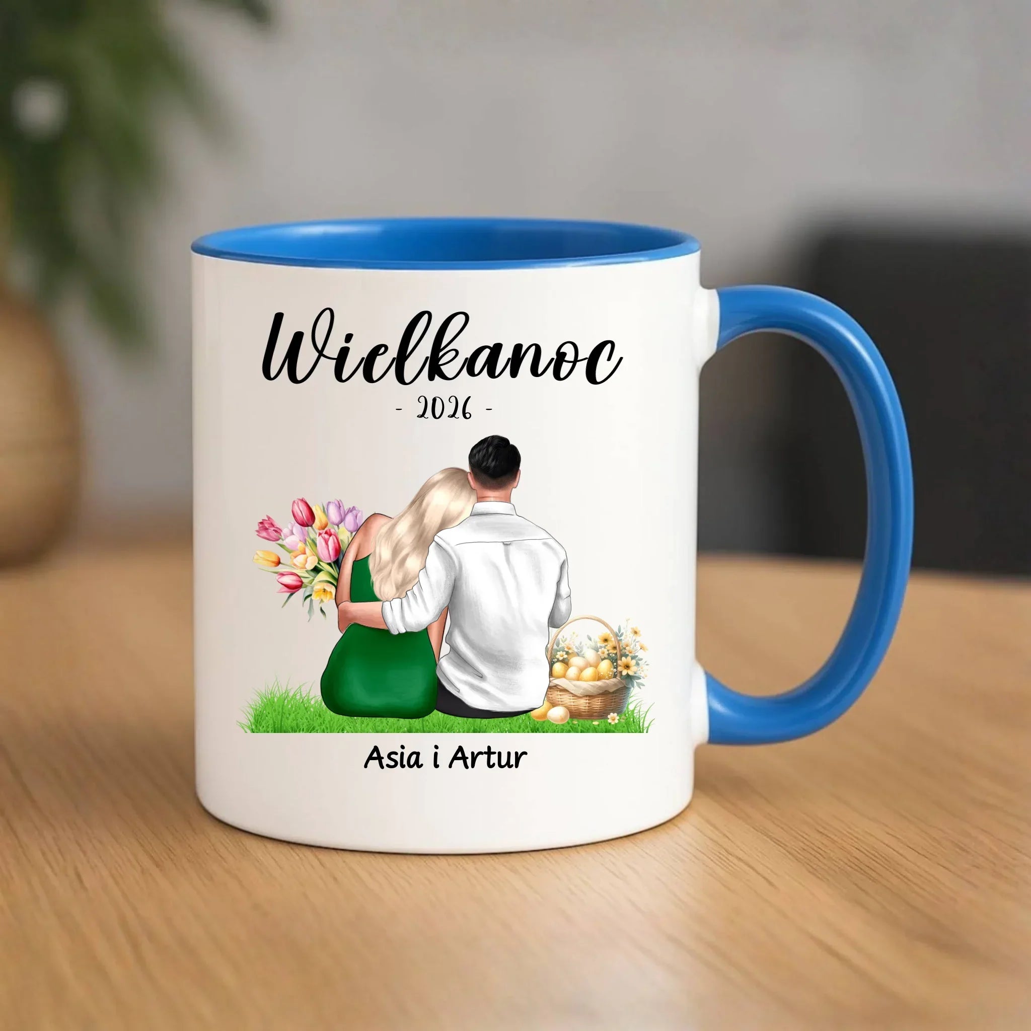 Kubek na Wielkanoc dla par - personalizowany WN36 - StoryCups.pl