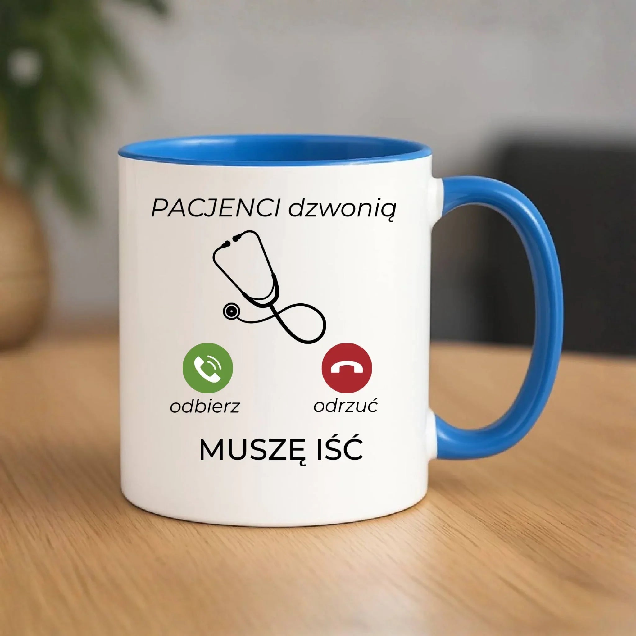 Kubek dla lekarza - Pacjenci dzwonią muszę iść L06 - StoryCups.pl