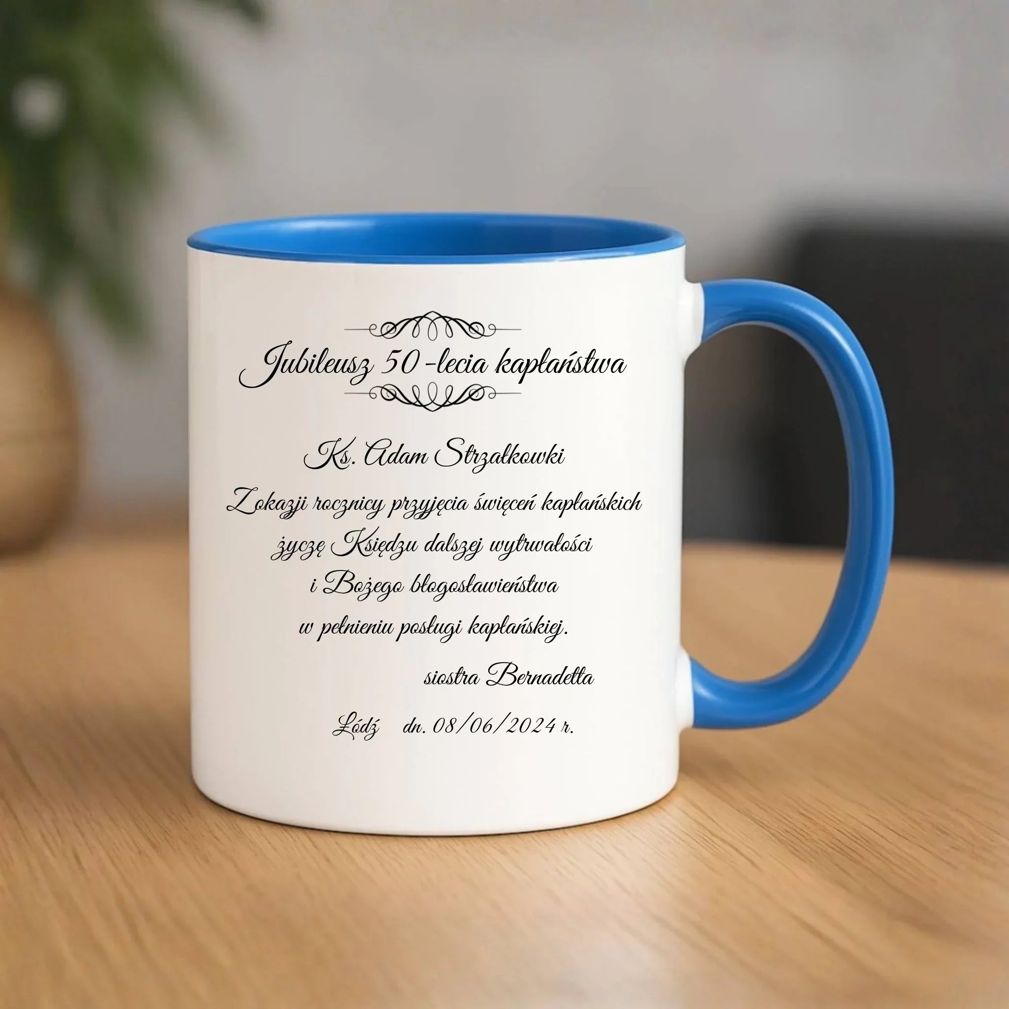 Kubek - Prezent dla księdza na jubileusz święceń kapłańskich - personalizowany DU07 - StoryCups.pl