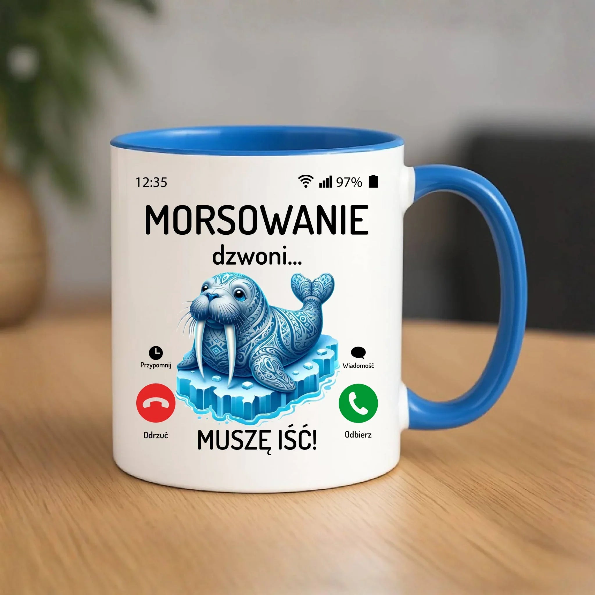Kubek - prezent dla morsa - Morsowanie dzwoni muszę iść - Mors HM04 - StoryCups.pl
