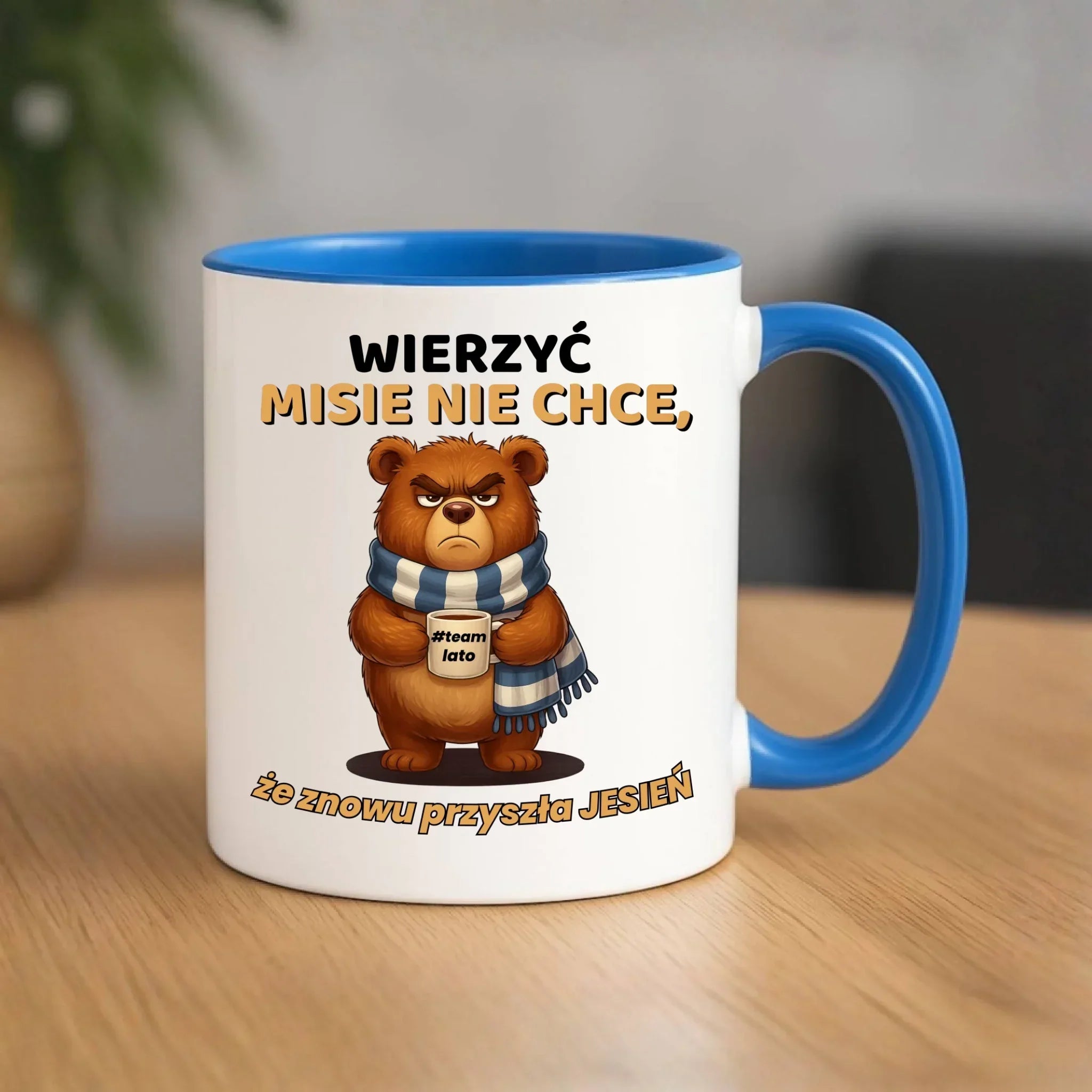 Kubek jesienny - Wierzyć MISIE nie chce, że znowu przyszła jesień - Team lato JS35 - StoryCups.pl
