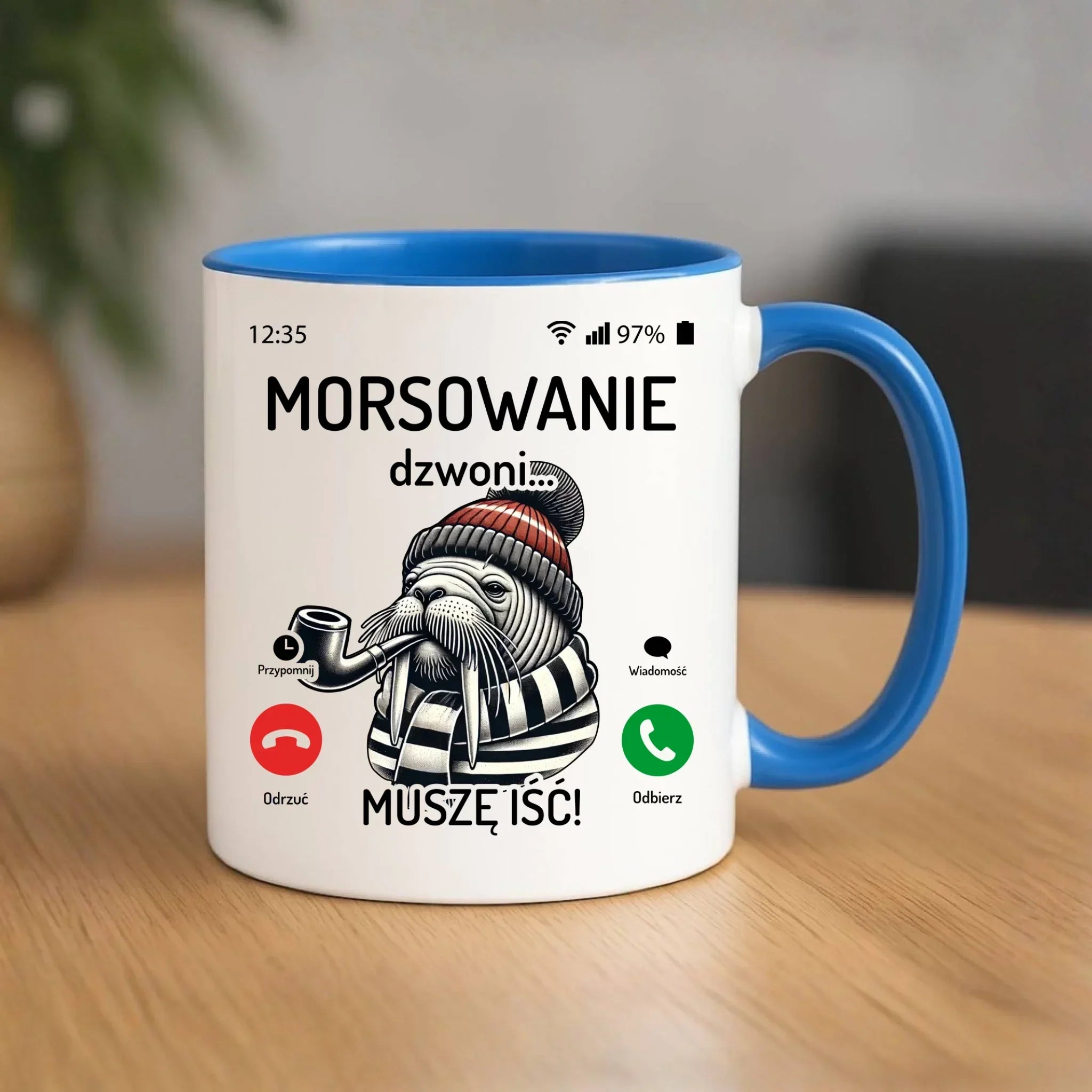 Kubek - prezent dla morsa - Morsowanie dzwoni muszę iść - Mors HM19 - StoryCups.pl