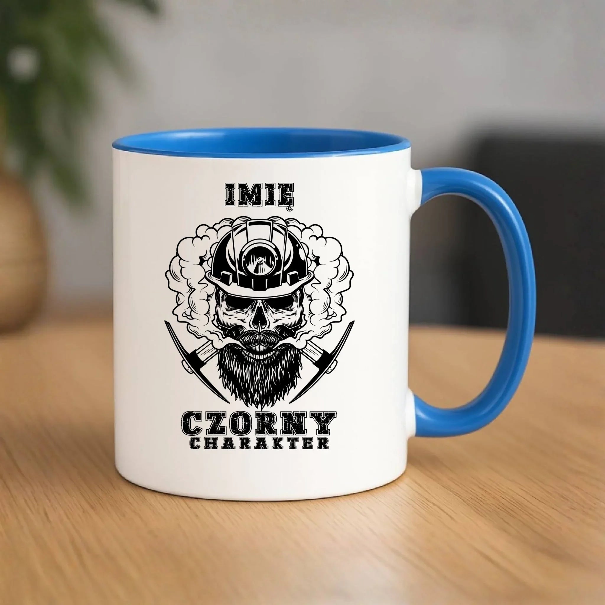 Kubek - prezent dla górnika - Czorny charakter - personalizowany G06 - StoryCups.pl