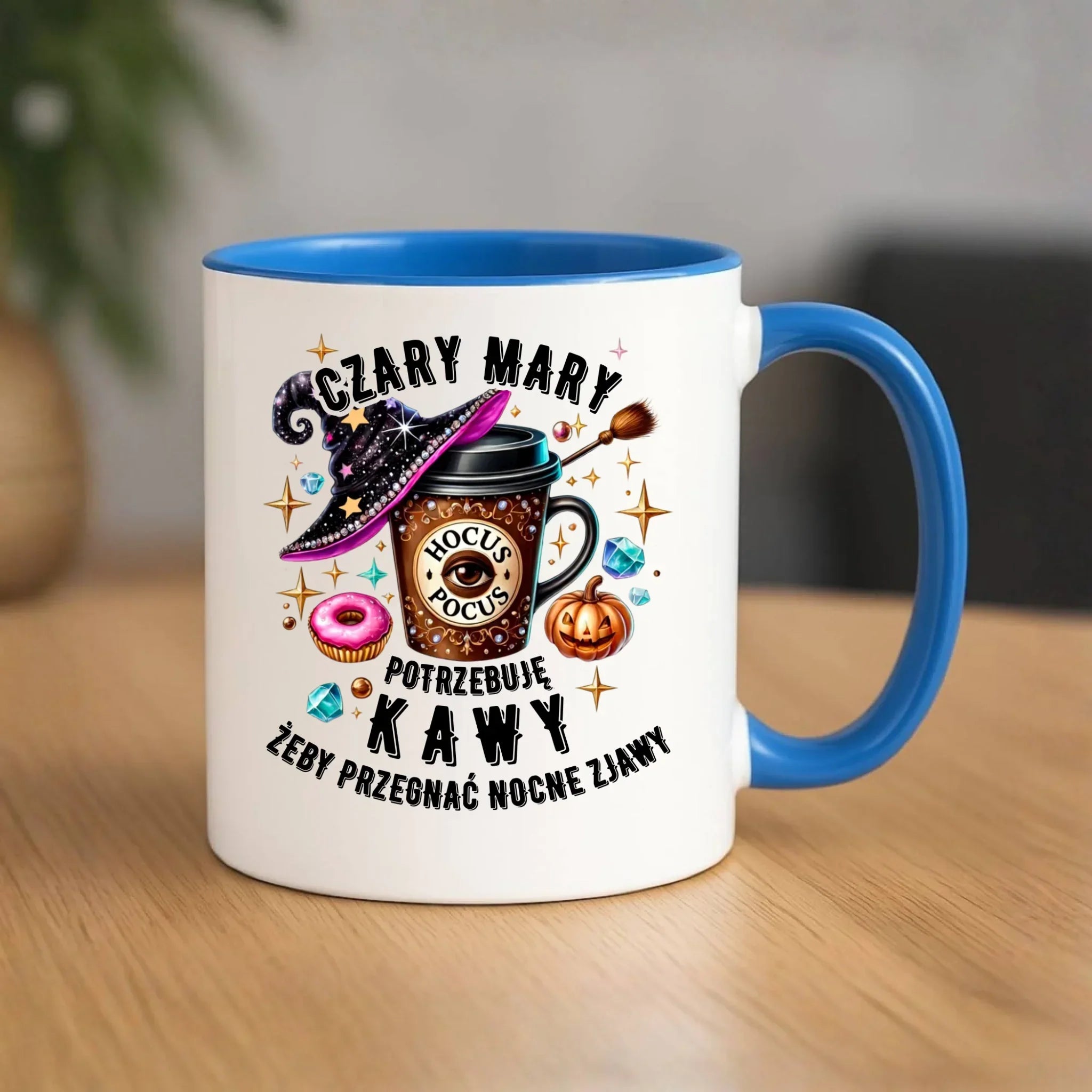 Kubek na Halloween - Potrzebuję kawy HL03 - StoryCups.pl