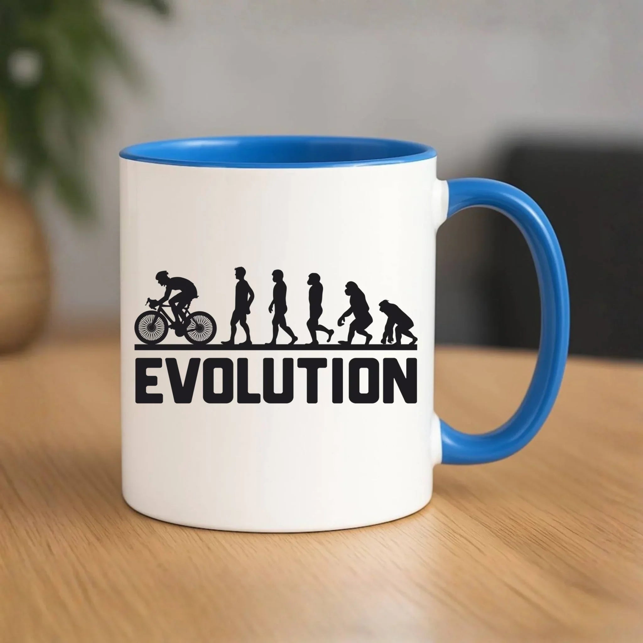 Ewolucja rowerzysty | Kubek z rowerem HR04 - StoryCups.pl