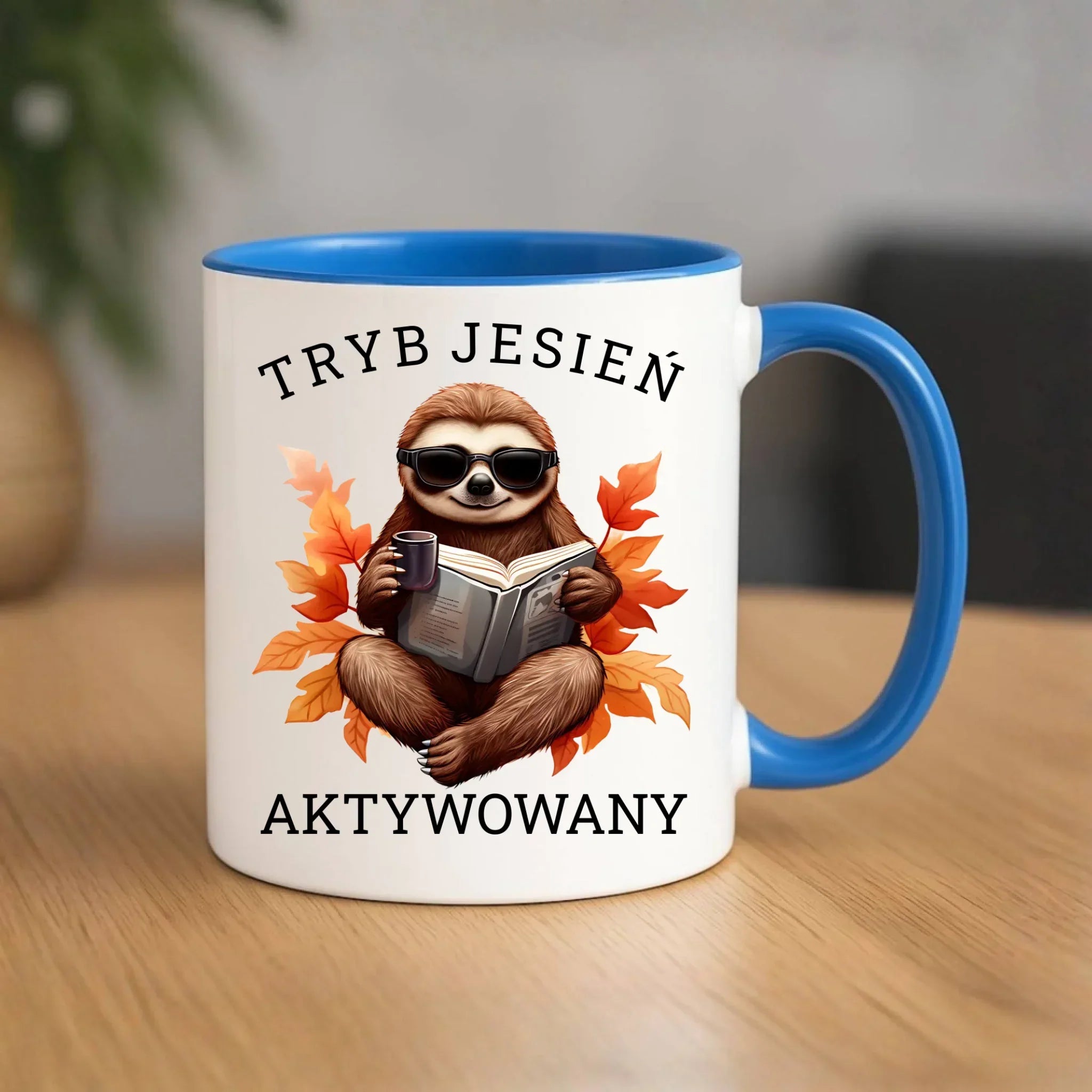 Kubek jesienny - Leniwiec - Tryb jesień aktywowany JS23 - StoryCups.pl