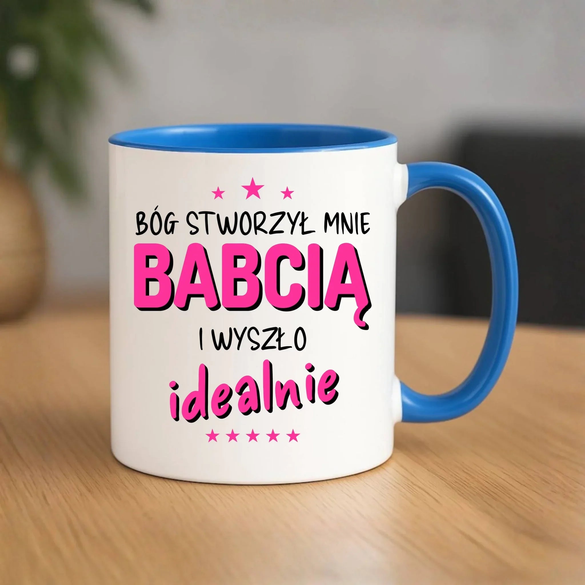 Kubek dla babci - Bóg stworzył mnie babcią i wyszło idealnie B08 - StoryCups.pl
