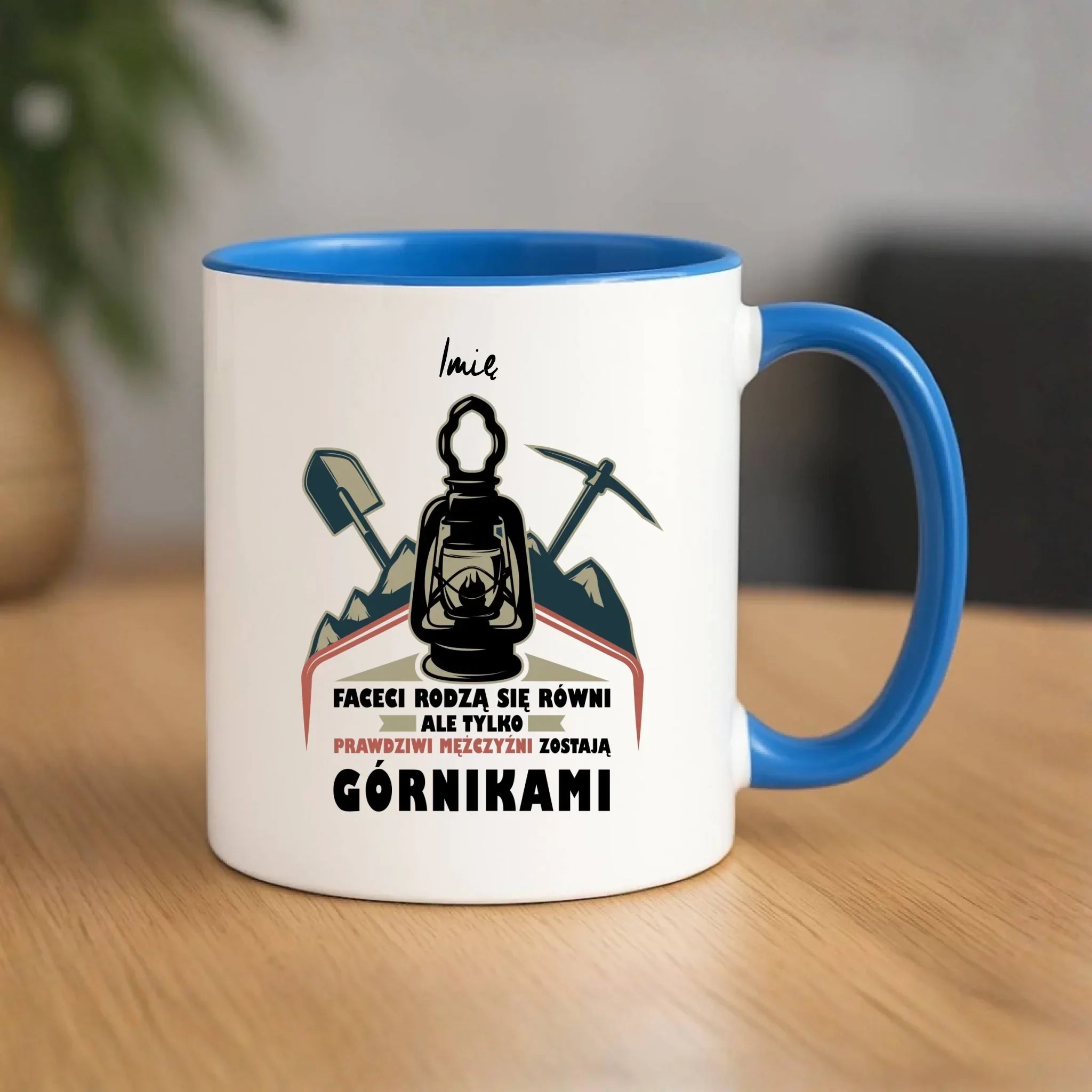 Kubek - prezent dla górnika - Prawdziwi mężczyźni zostają górnikami - personalizowany G08 - StoryCups.pl
