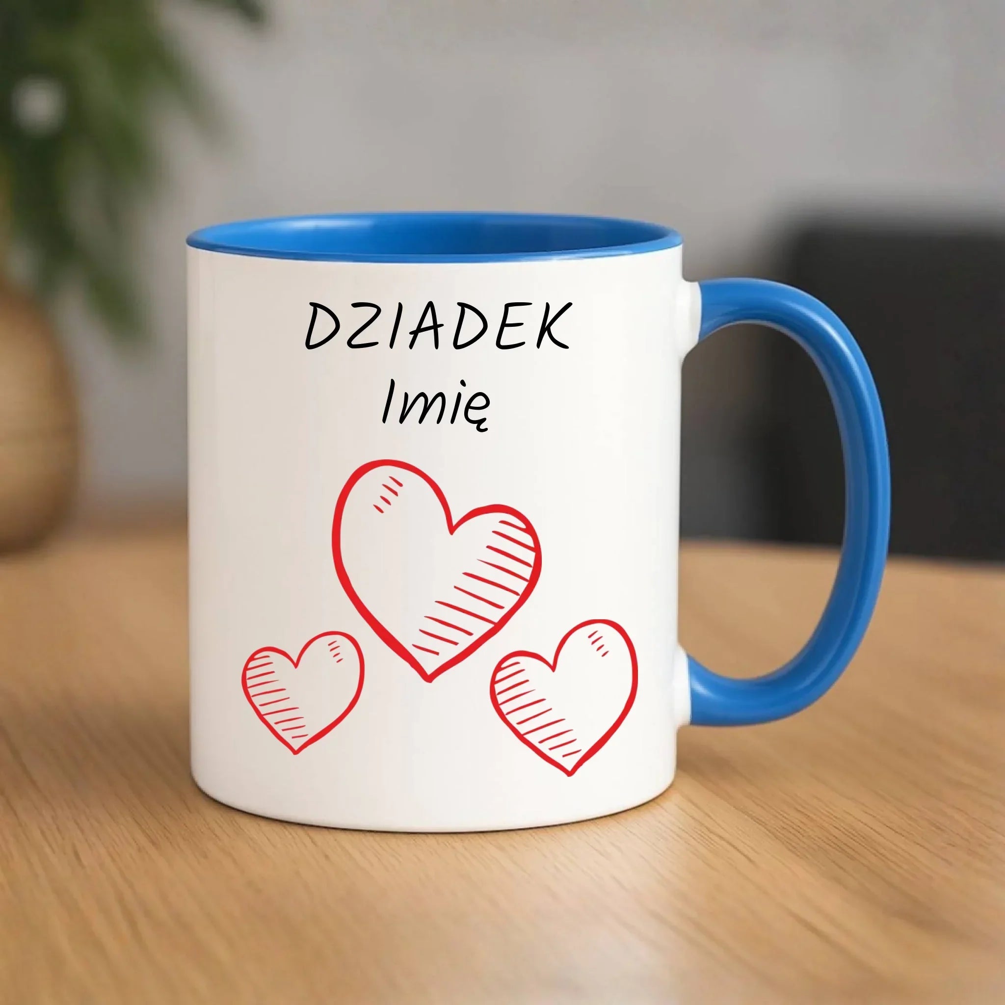 Kubek dla dziadka - Serca - personalizowany D01 - StoryCups.pl