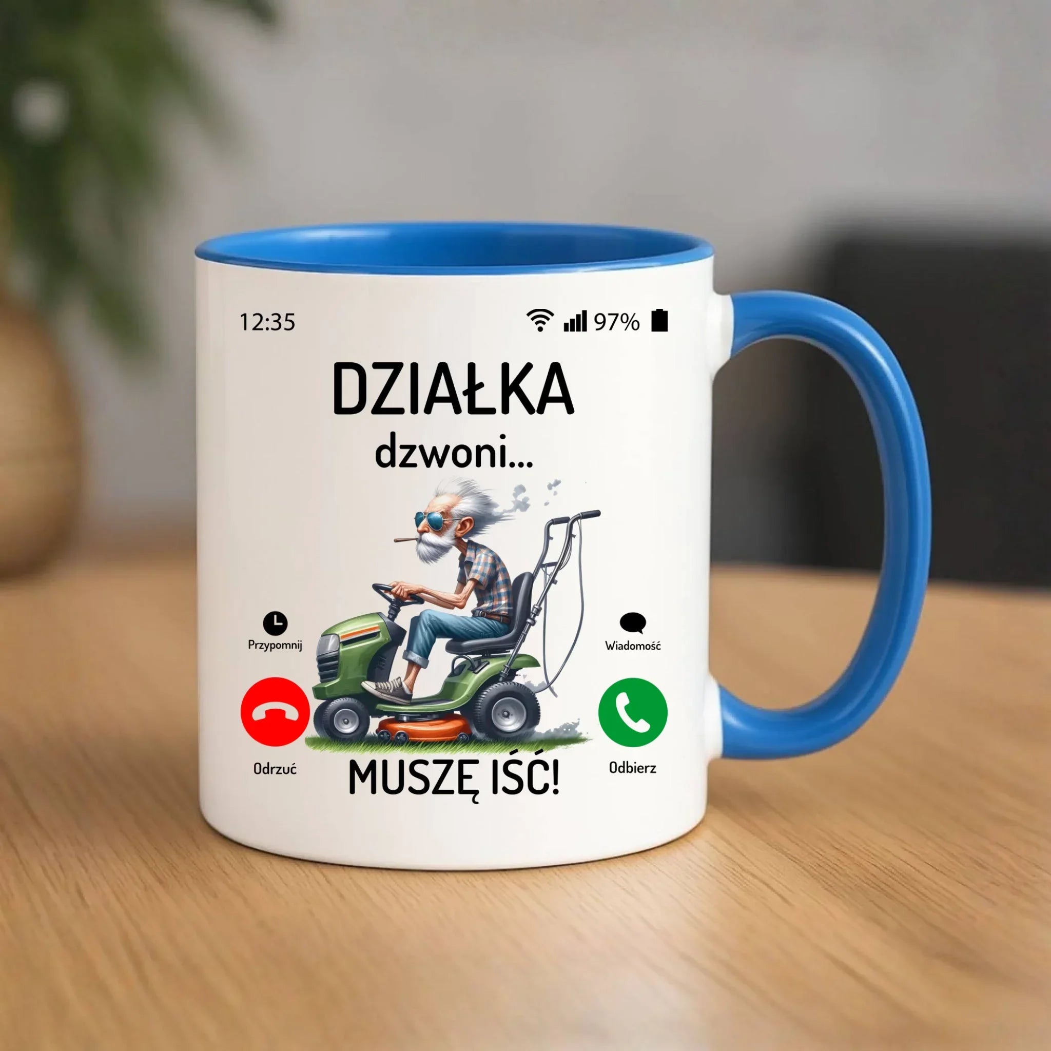 Kubek dla dziadka - Działka dzwoni muszę iść D35 - StoryCups.pl