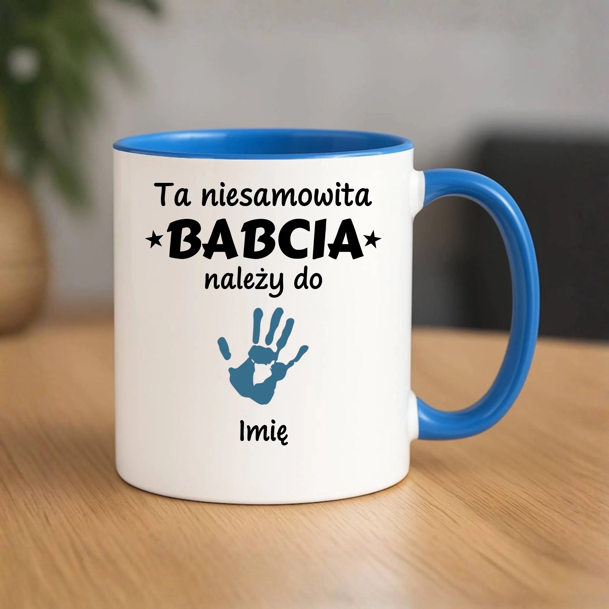 Kubek dla babci – Babcia należy do wnuków 1–6 imion – personalizowany B33