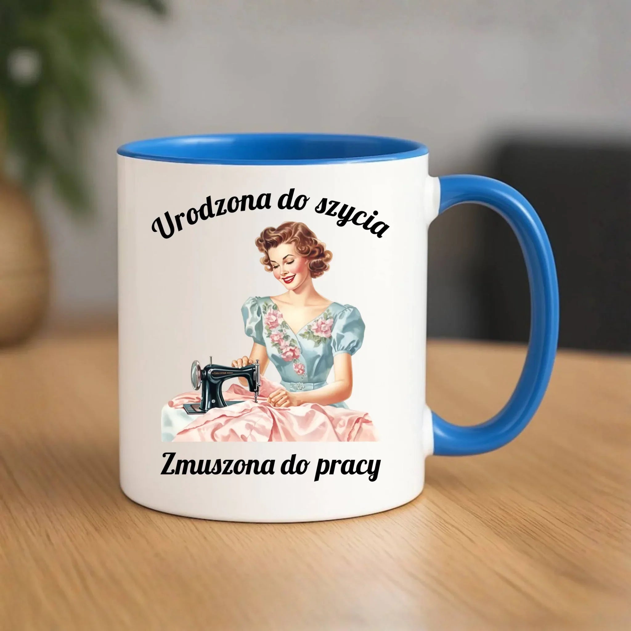 Kubek szyciowy dla krawcowej – Urodzona do szycia HS18 - StoryCups.pl