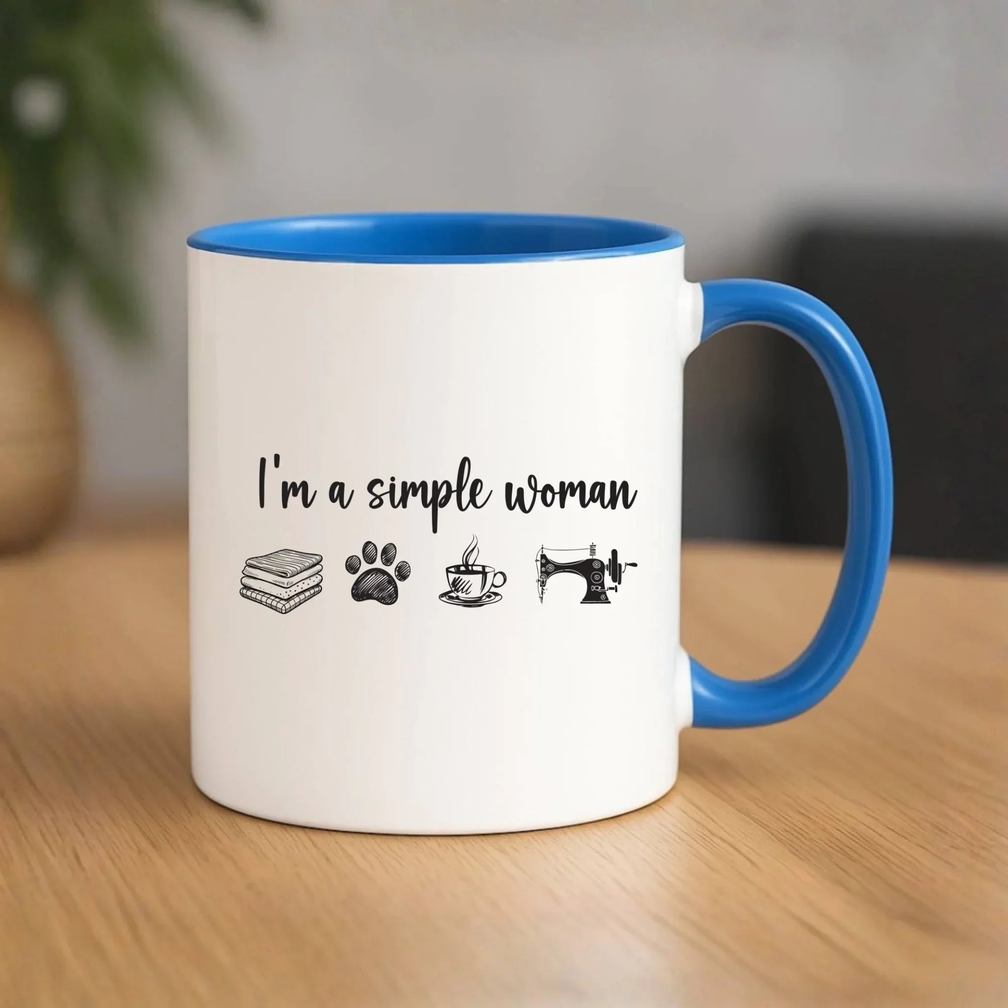 Kubek szyciowy dla krawcowej – I'm a simple woman HS20 - StoryCups.pl