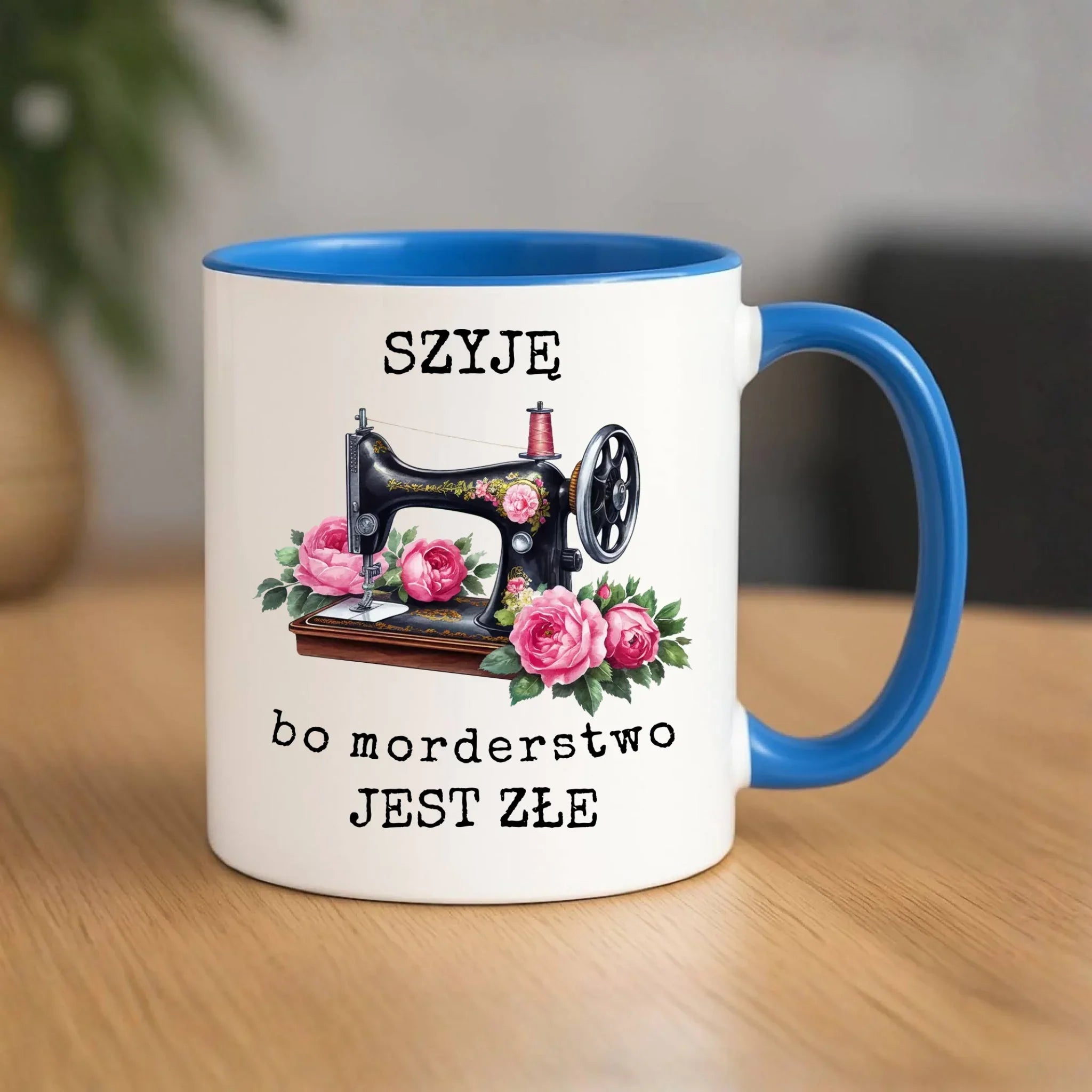Kubek szyciowy dla krawcowej – Szyję, bo morderstwo jest złe HS14 - StoryCups.pl
