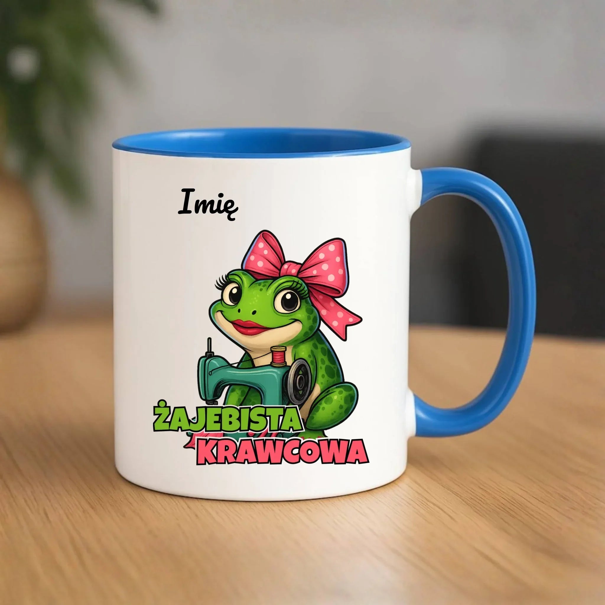 Kubek szyciowy dla krawcowej – Żajebista krawcowa - personalizowany HS32 - StoryCups.pl