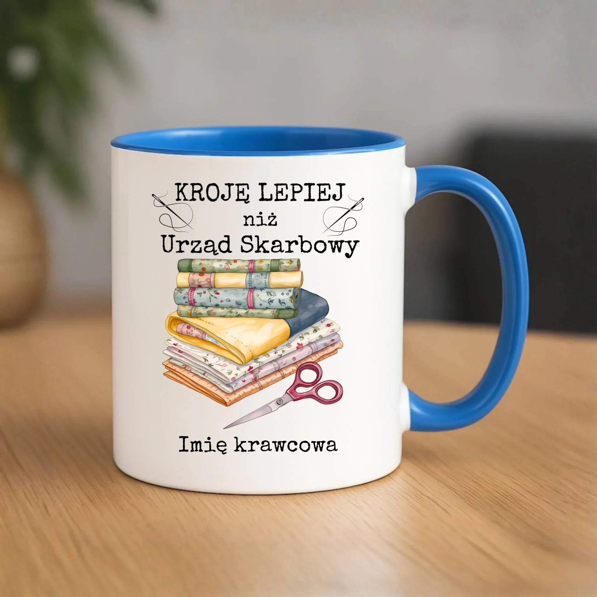 Kubek szyciowy dla krawcowej – Kroję lepiej niż US - personalizowany HS33 - StoryCups.pl