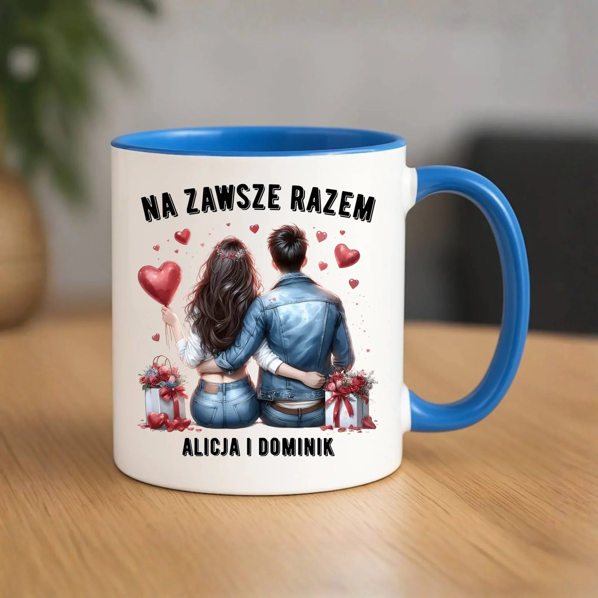 Kubek dla par - Na zawsze razem - personalizowany W07 - StoryCups.pl