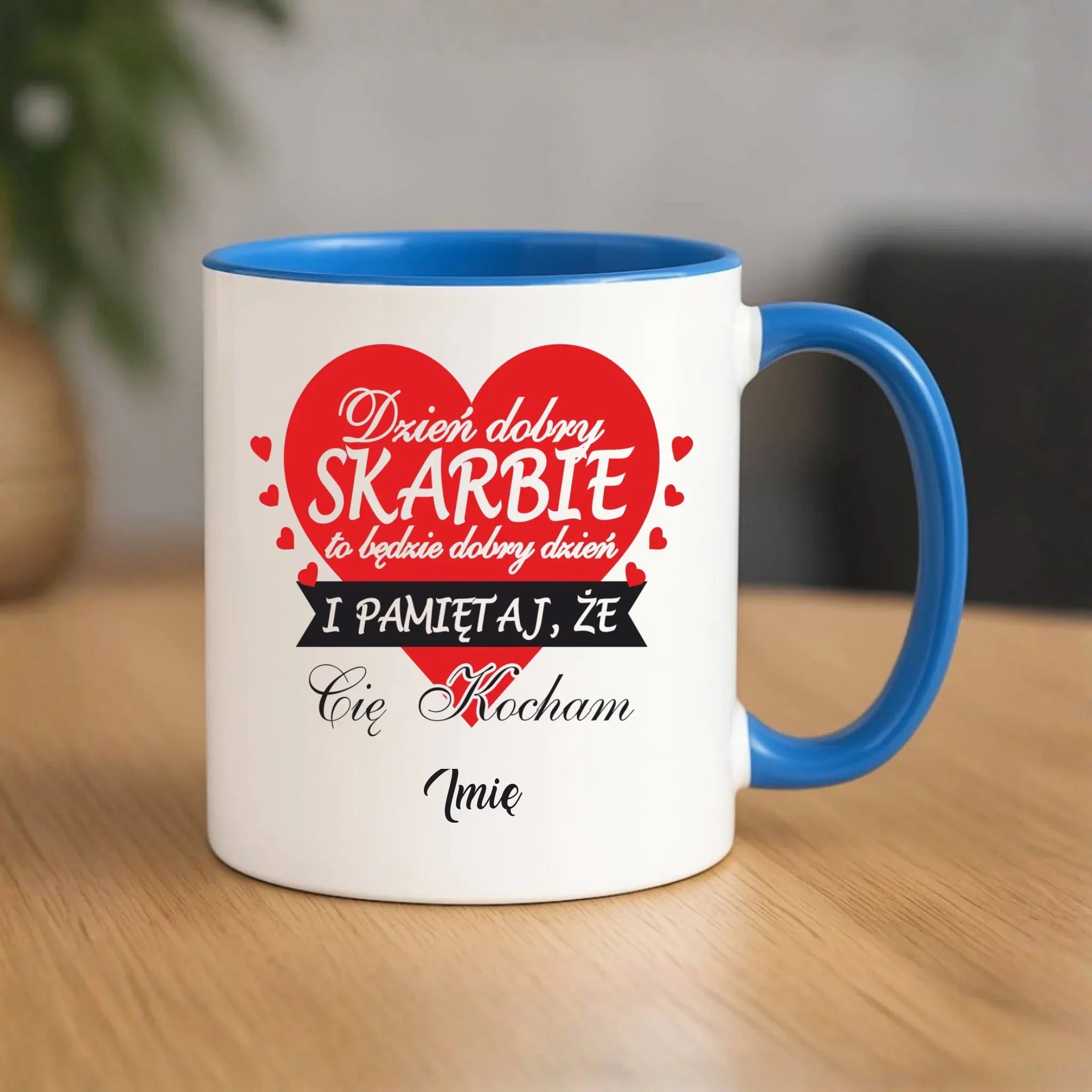 Kubek dla par - Dzień dobry Skarbie - personalizowany W02 - StoryCups.pl