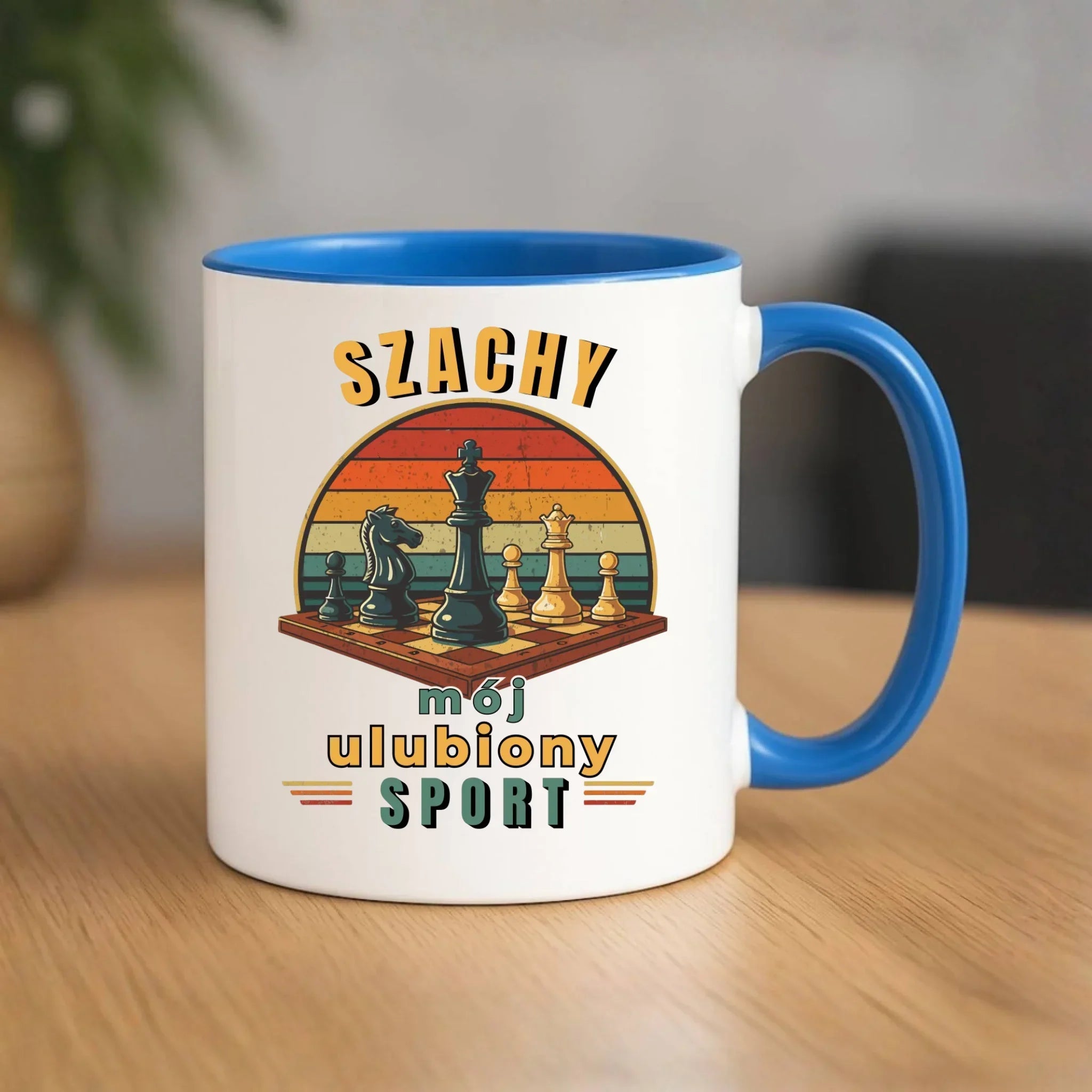 Kubek dla szachisty - Szachy ulubiony sport HSZ10 - StoryCups.pl
