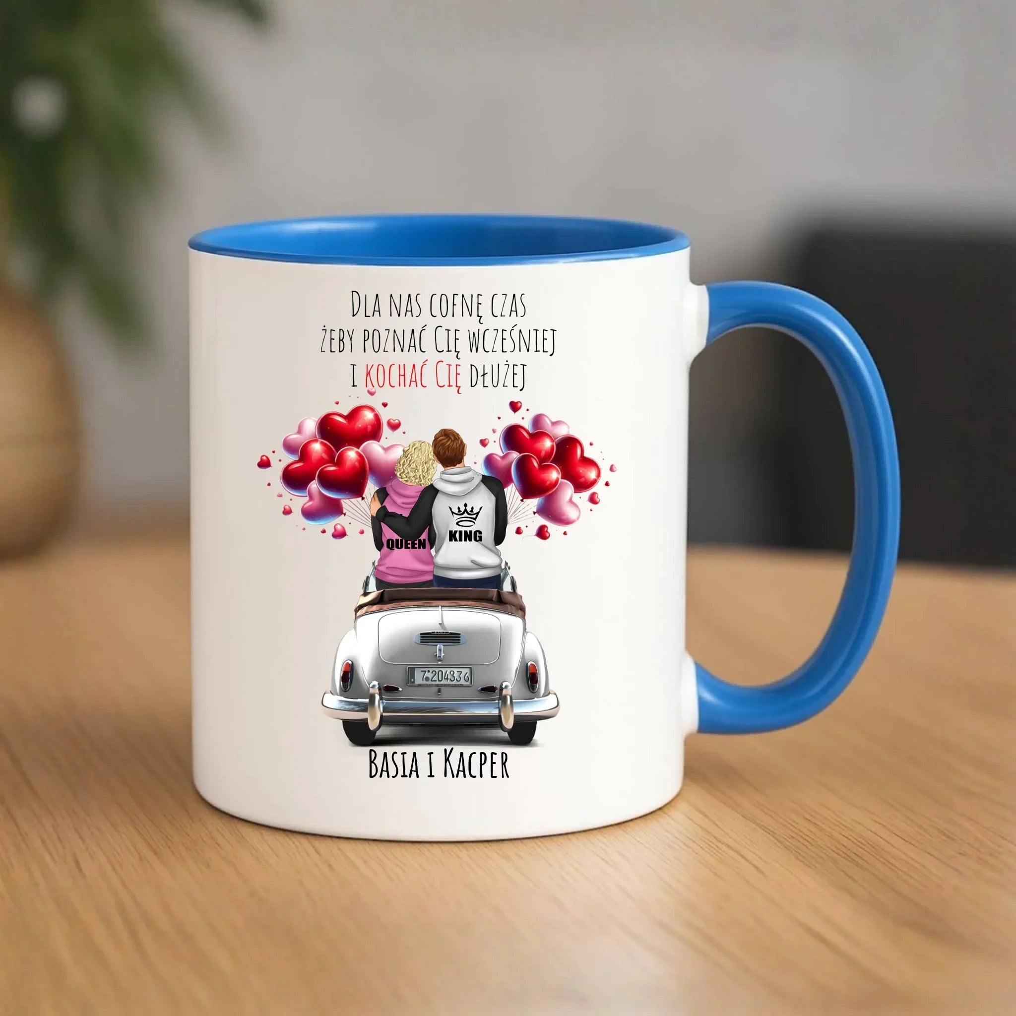 Kubek dla par - Dla nas cofnę czas - personalizowany W08 - StoryCups.pl