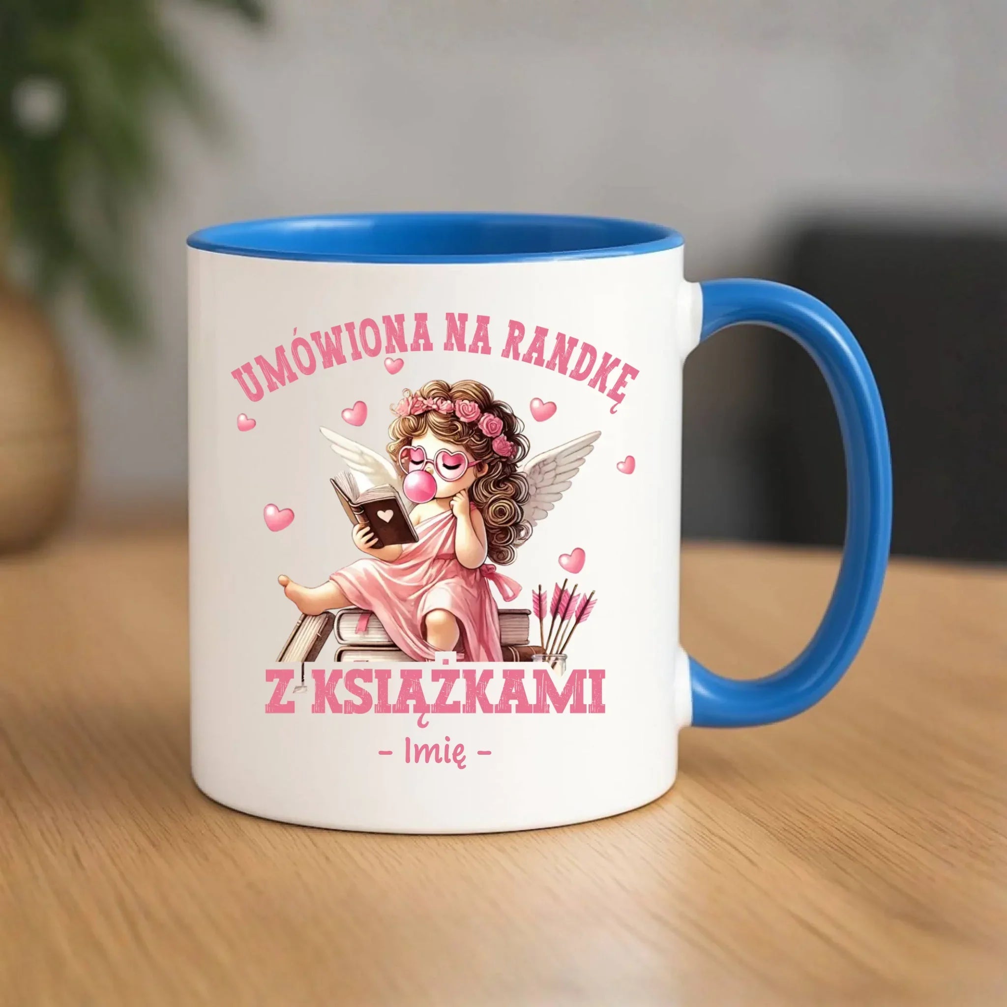 Kubek dla czytelniczki – Umówiona na randkę z książkami - personalizowany W19 - StoryCups.pl