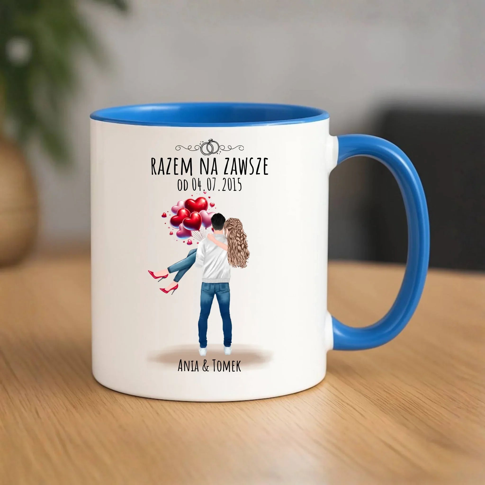 Kubek dla par na rocznicę - Razem na zawsze - personalizowany W14 - StoryCups.pl