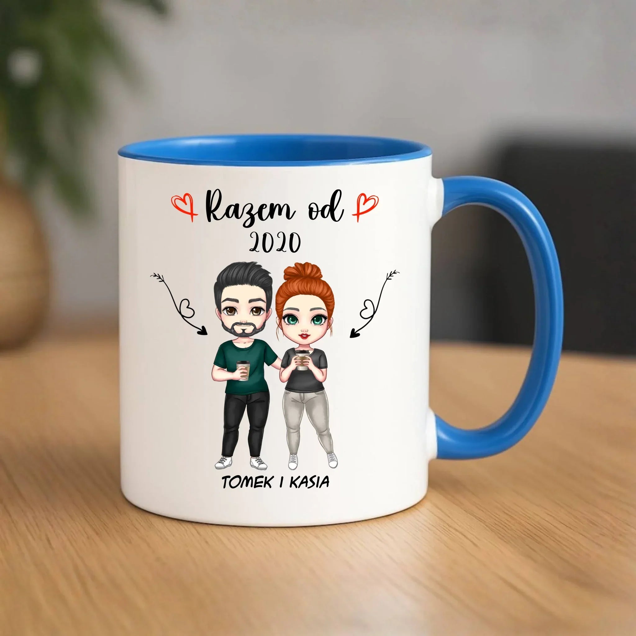 Kubek dla par - Para razem od - personalizowany W01 - StoryCups.pl