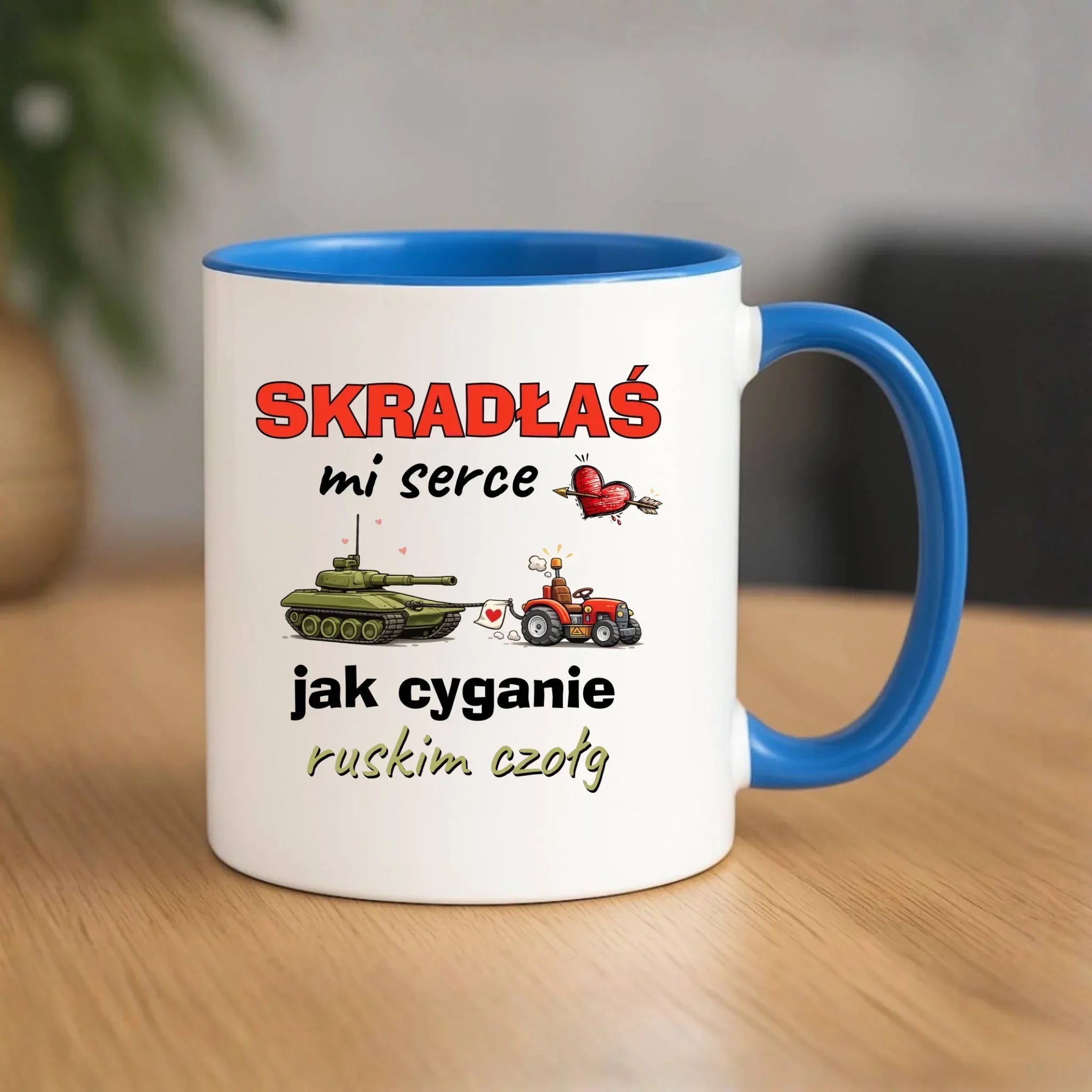 Kubek - Skradłaś mi serce jak cyganie ruskim czołg W76 - StoryCups.pl