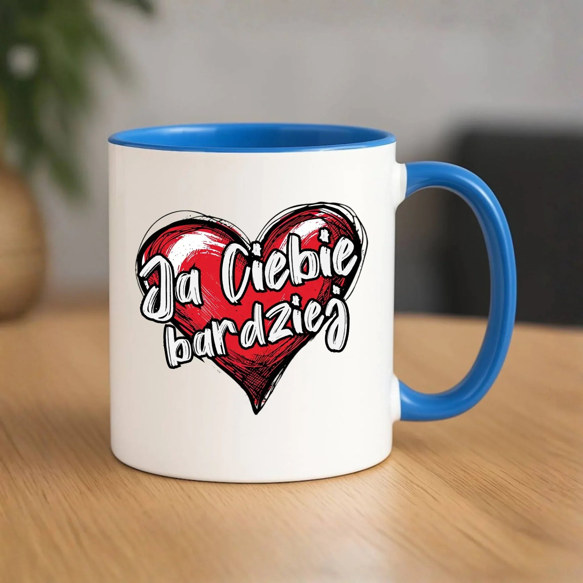 Kubek dla par - Serce Ja Ciebie bardziej W84 - StoryCups.pl