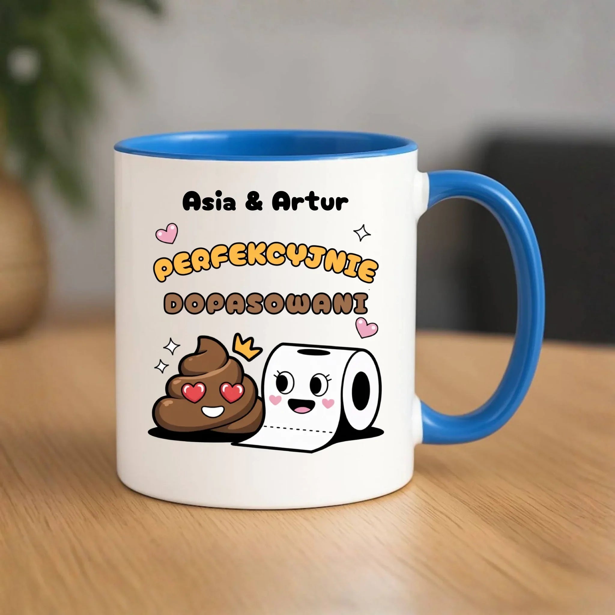 Kubek dla par - Perfekcyjnie dopasowani - personalizowany W81 - StoryCups.pl