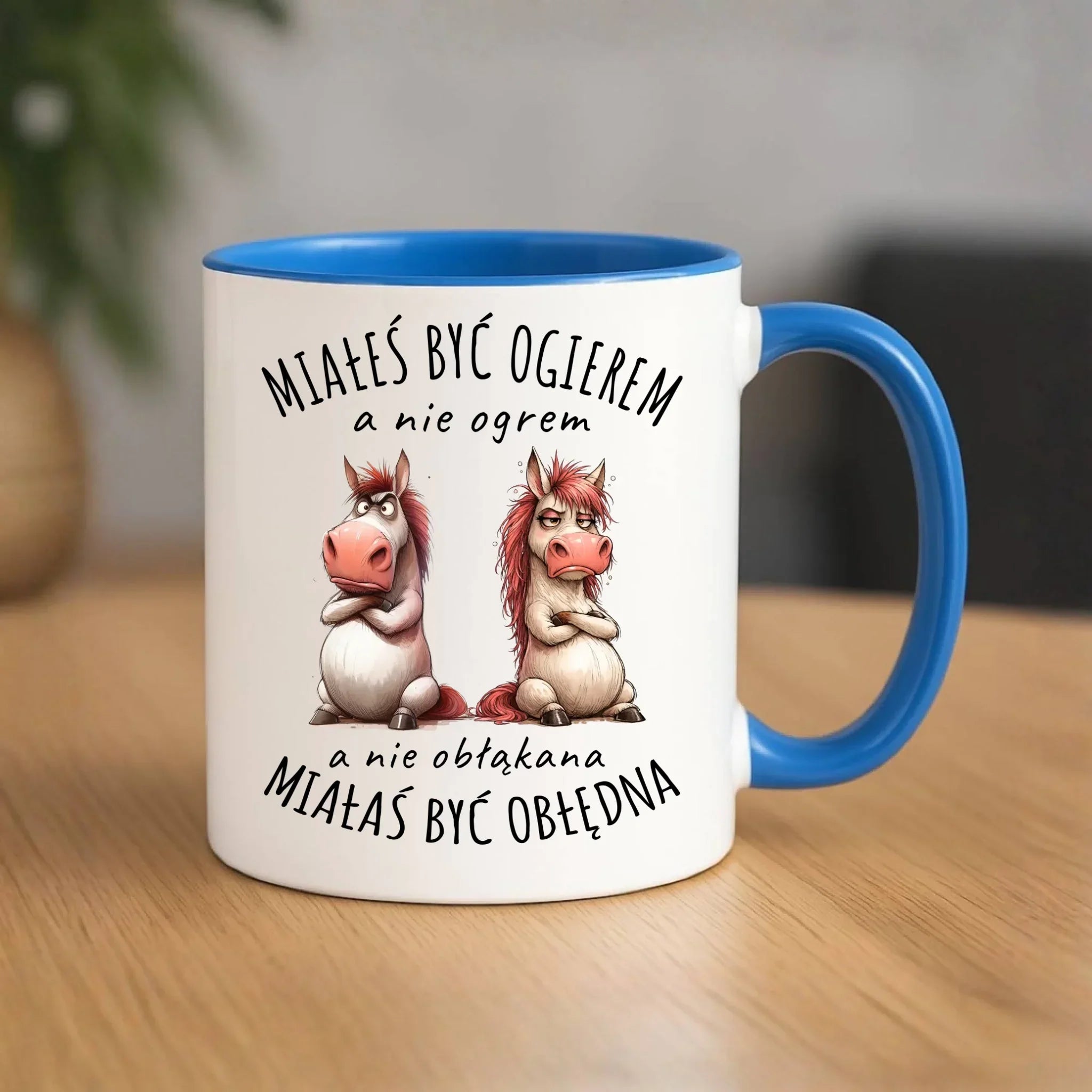 Kubek dla par - Ogier & Obłędna - śmieszny W85 - StoryCups.pl