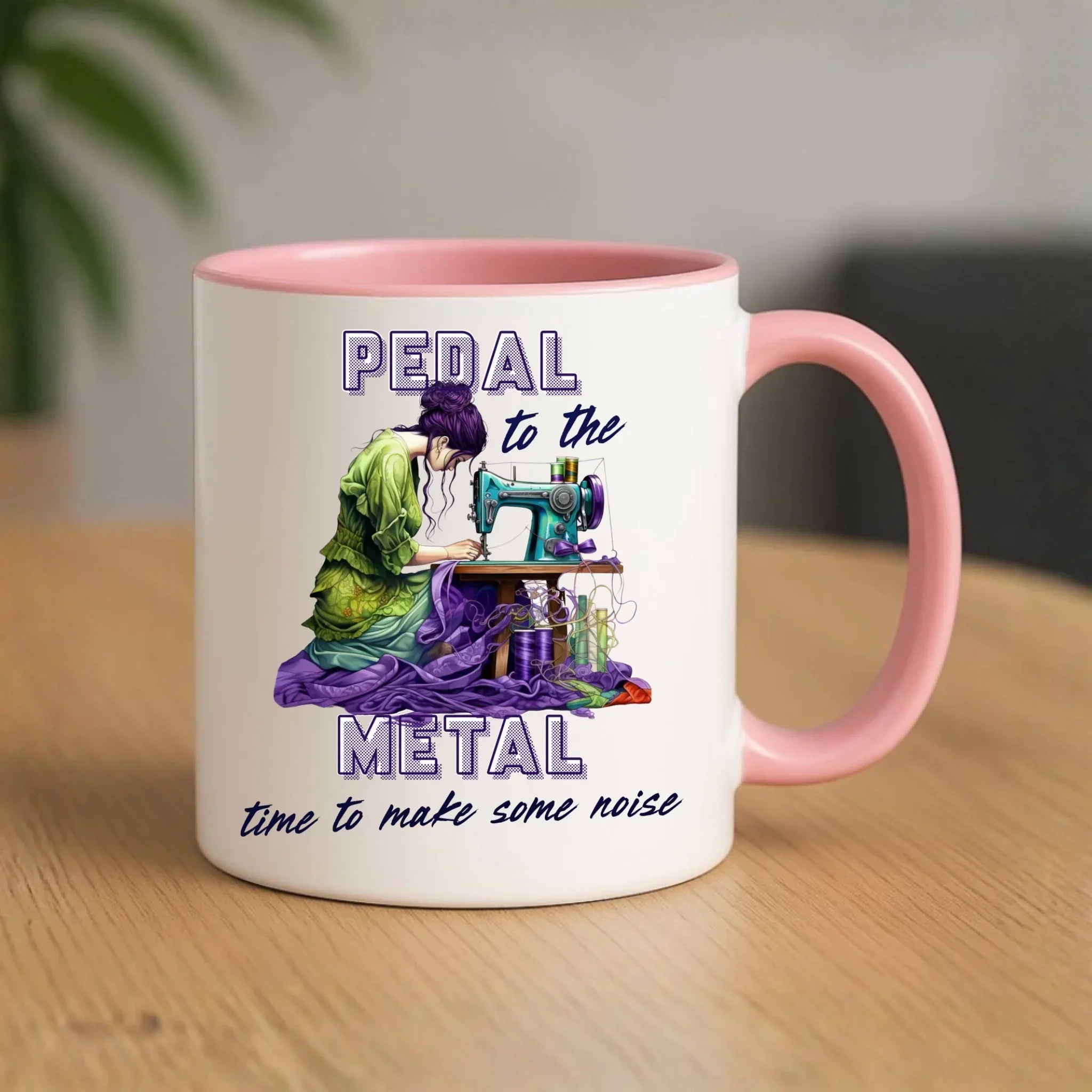Kubek szyciowy - prezent dla krawcowej - PEDAL METAL HS01 - StoryCups.pl