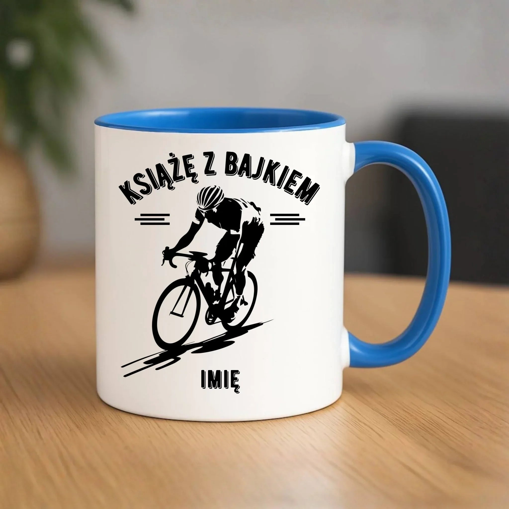 Kubek dla rowerzysty - Książę z bajkiem - personalizowany HR01 - StoryCups.pl