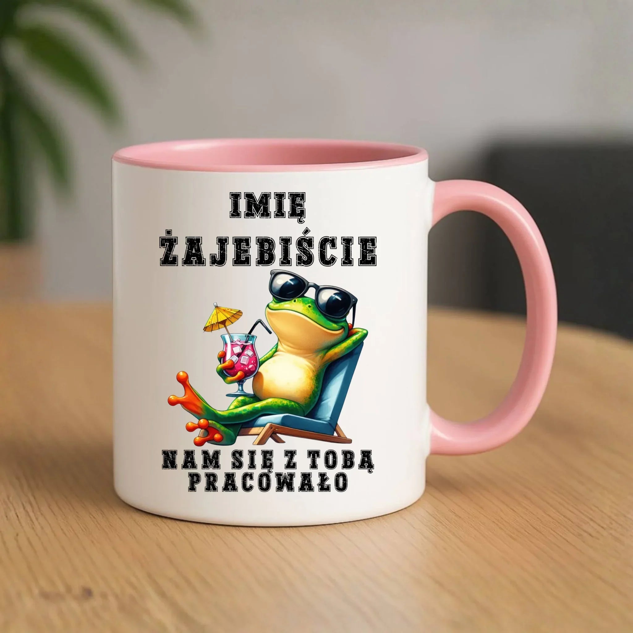 Kubek na odejście z pracy - Żajebiście nam się z Tobą pracowało - personalizowany OP09 - StoryCups.pl