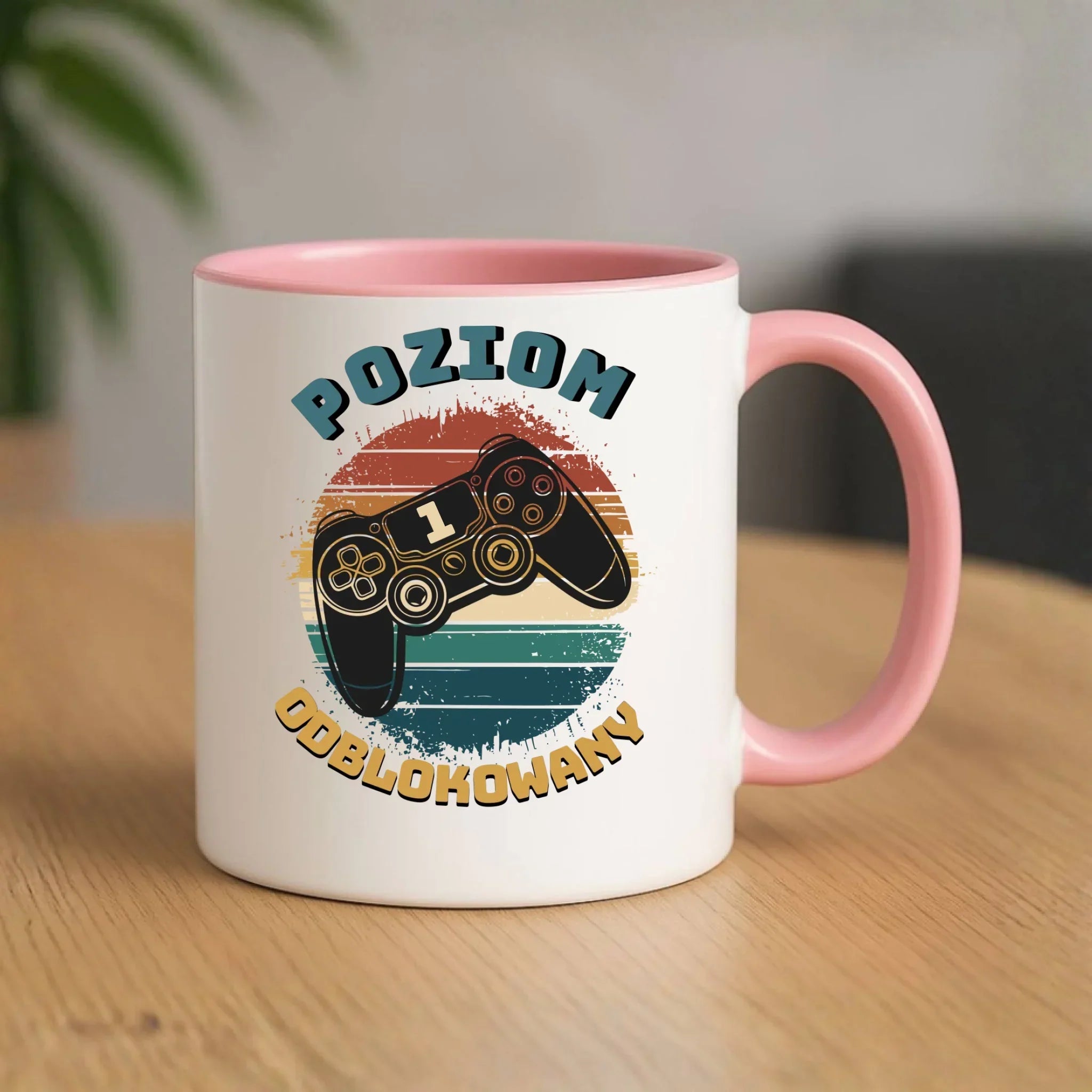 Kubek szkolny - Poziom odblokowany - gamer do szkoły - personalizowany SZ01 - StoryCups.pl