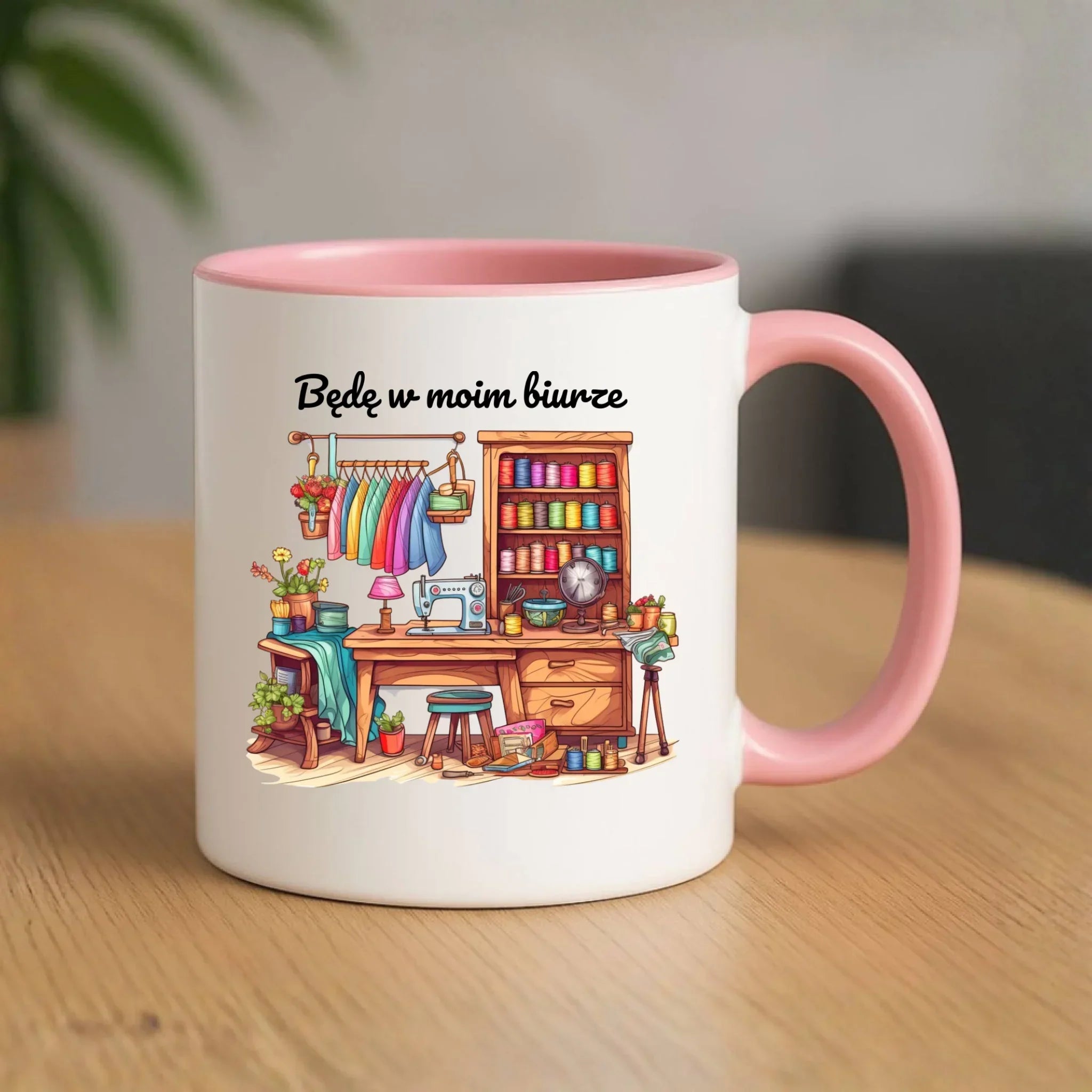 Kubek szyciowy dla krawcowej – Będę w moim biurze HS07 - StoryCups.pl