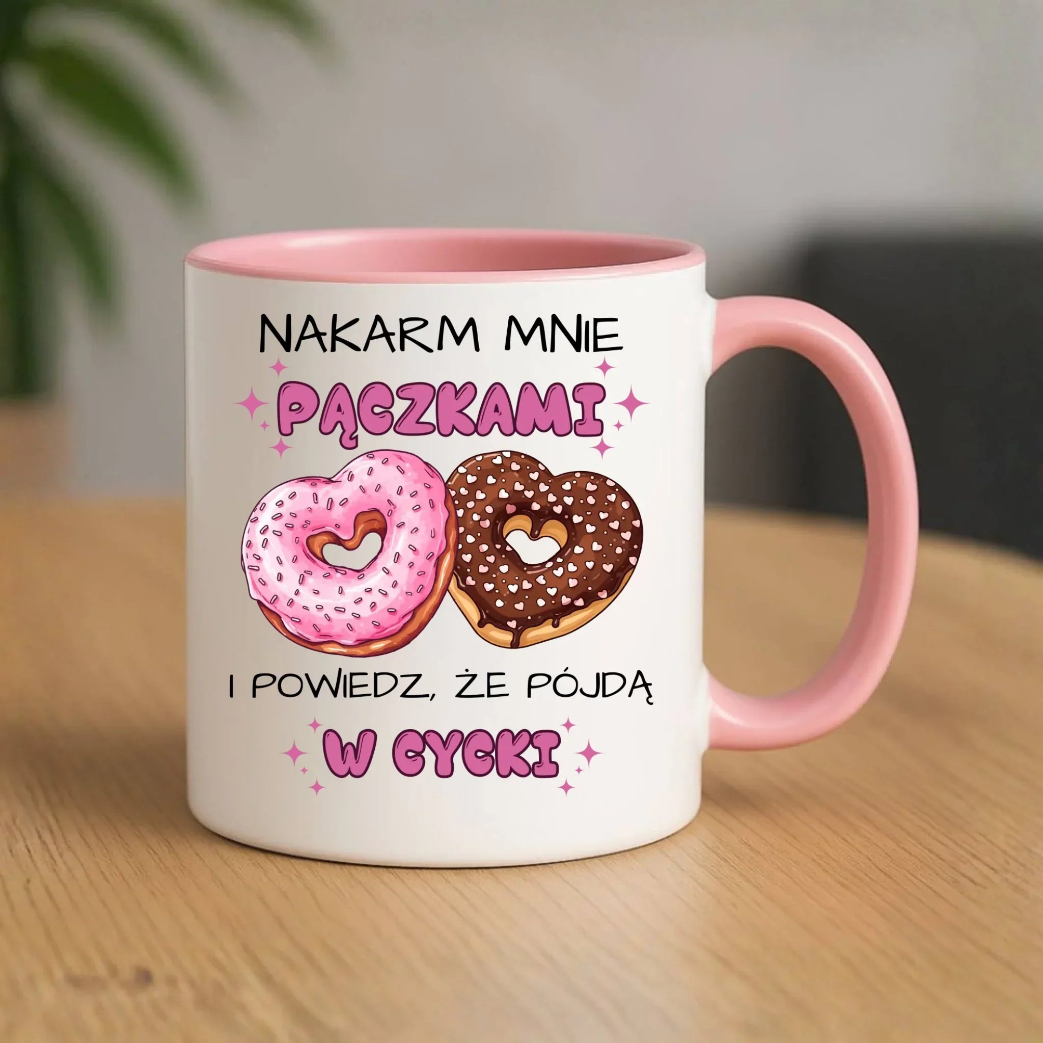 Kubek dla dziewczyny - Nakarm mnie pączkami W59 - StoryCups.pl
