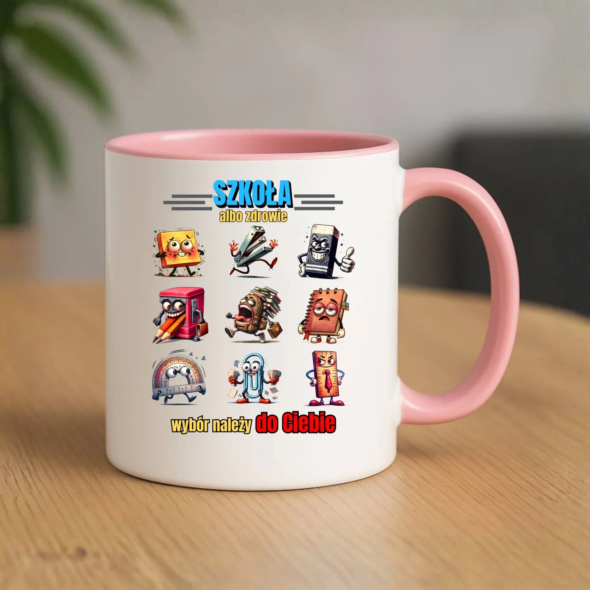 Kubek szkolny - Szkoła albo zdrowie - śmieszny SZ14 - StoryCups.pl