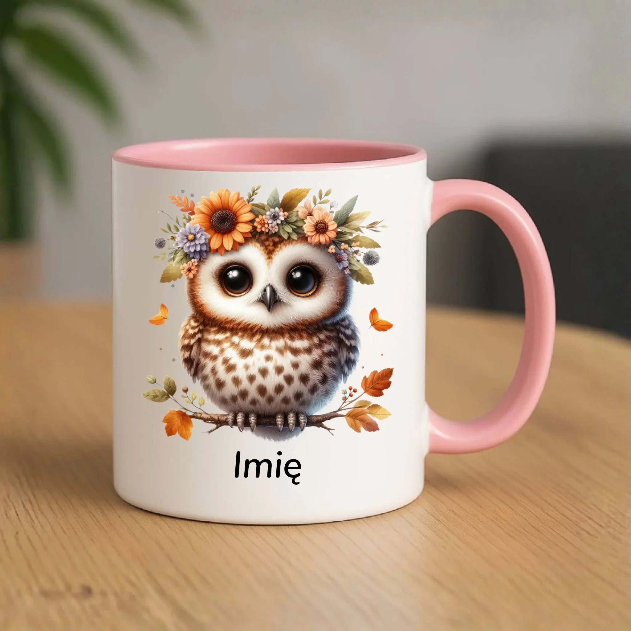 Kubek jesienny - Sowa w kwiatach JS32 - StoryCups.pl