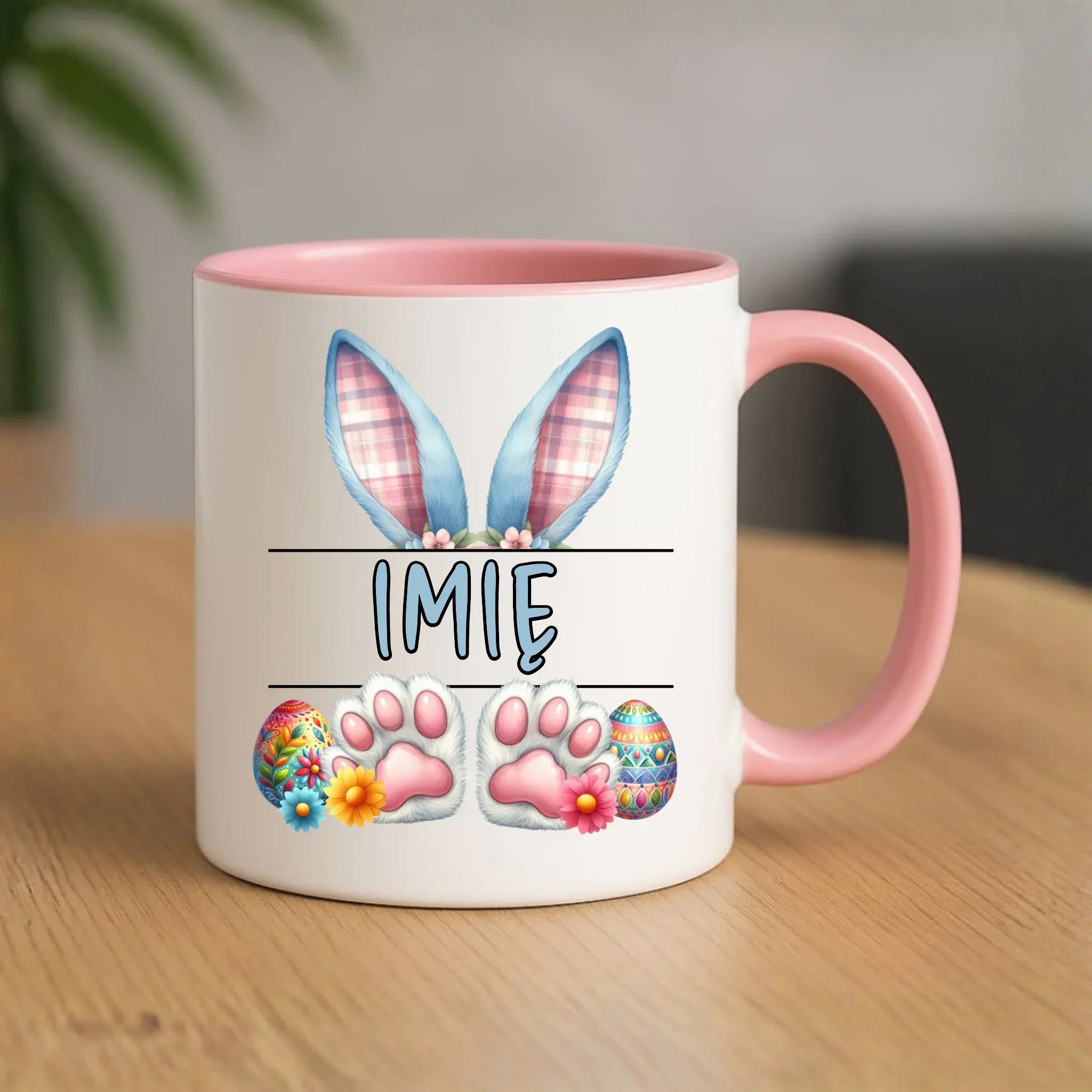 Kubek wielkanocny dla chłopca - Zajączek - personalizowany WN11 - StoryCups.pl