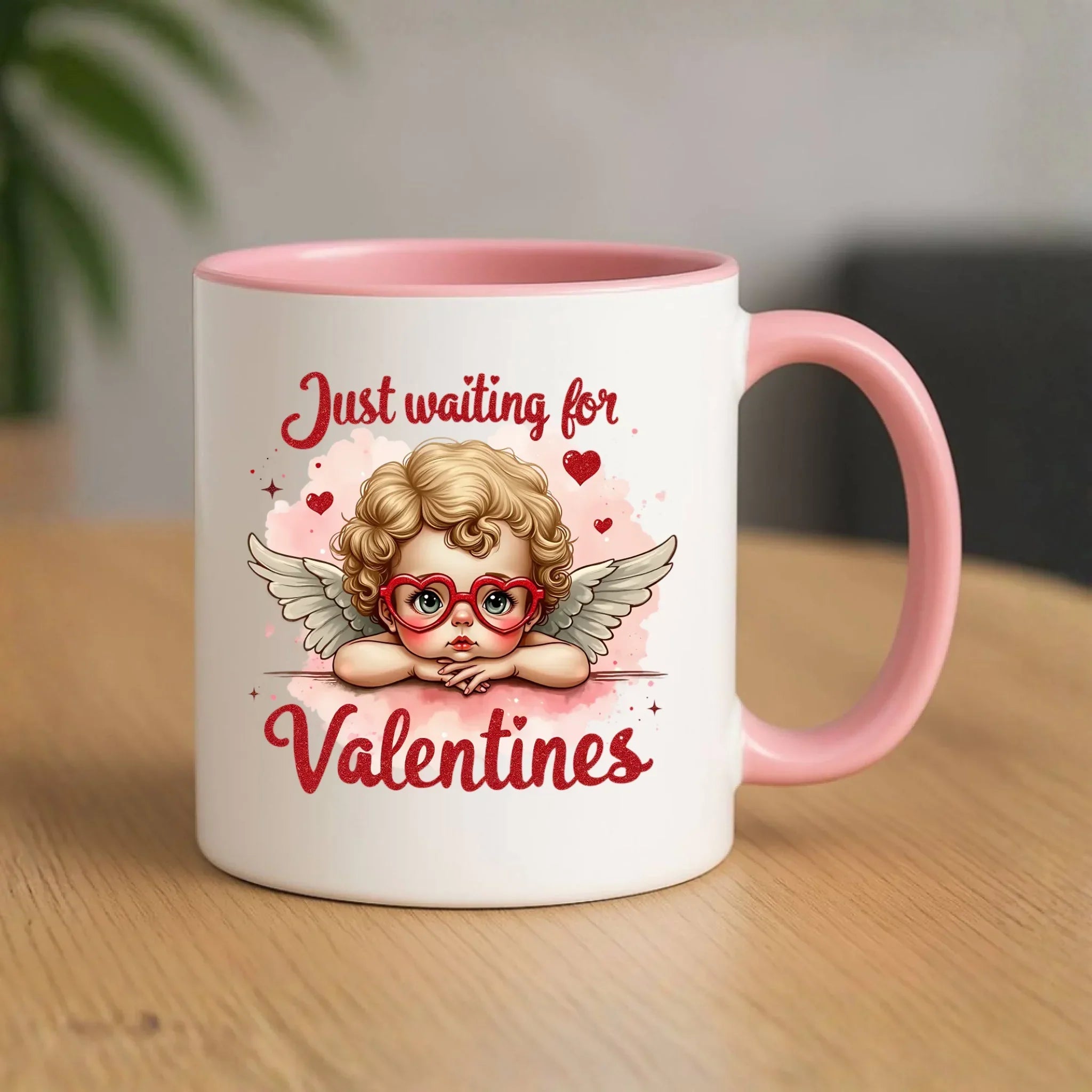 Kubek na Walentynki - Just waiting for Valentines W24 - StoryCups.pl