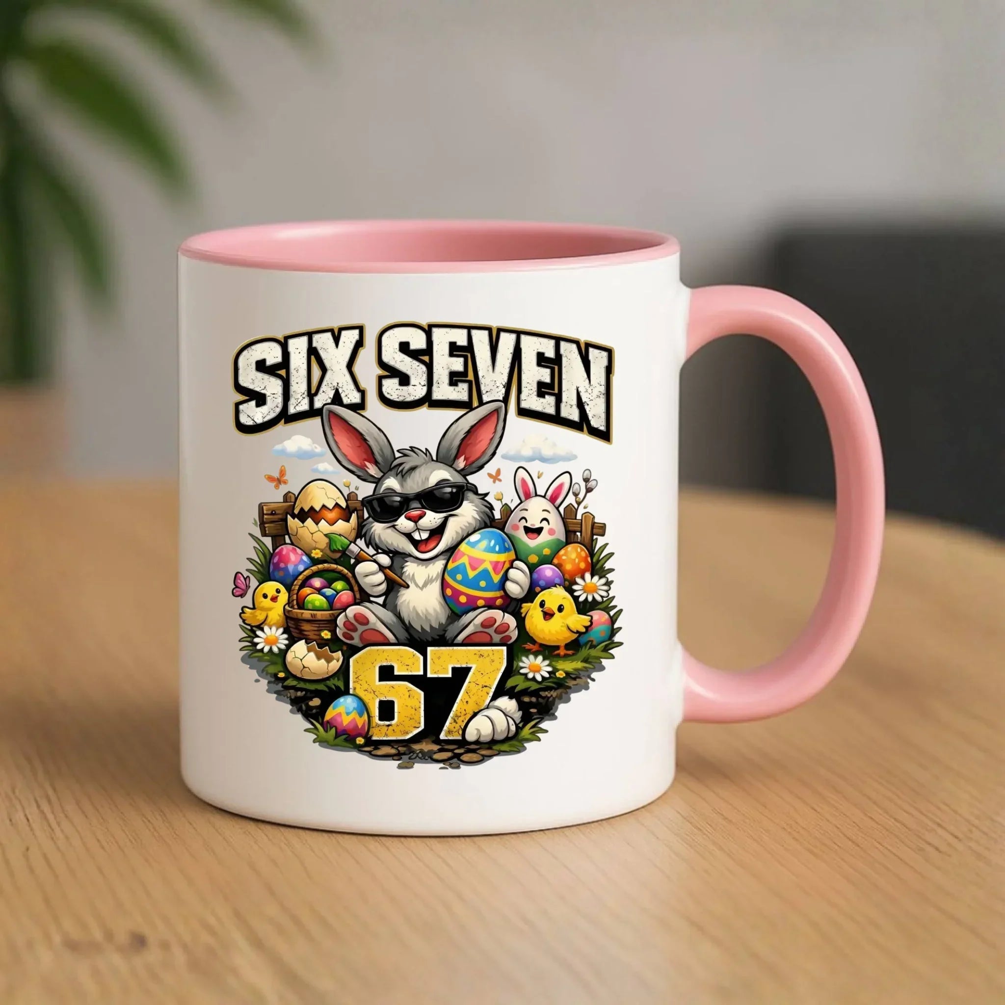 Kubek wielkanocny - Zając Six Seven 67 WN10 - StoryCups.pl
