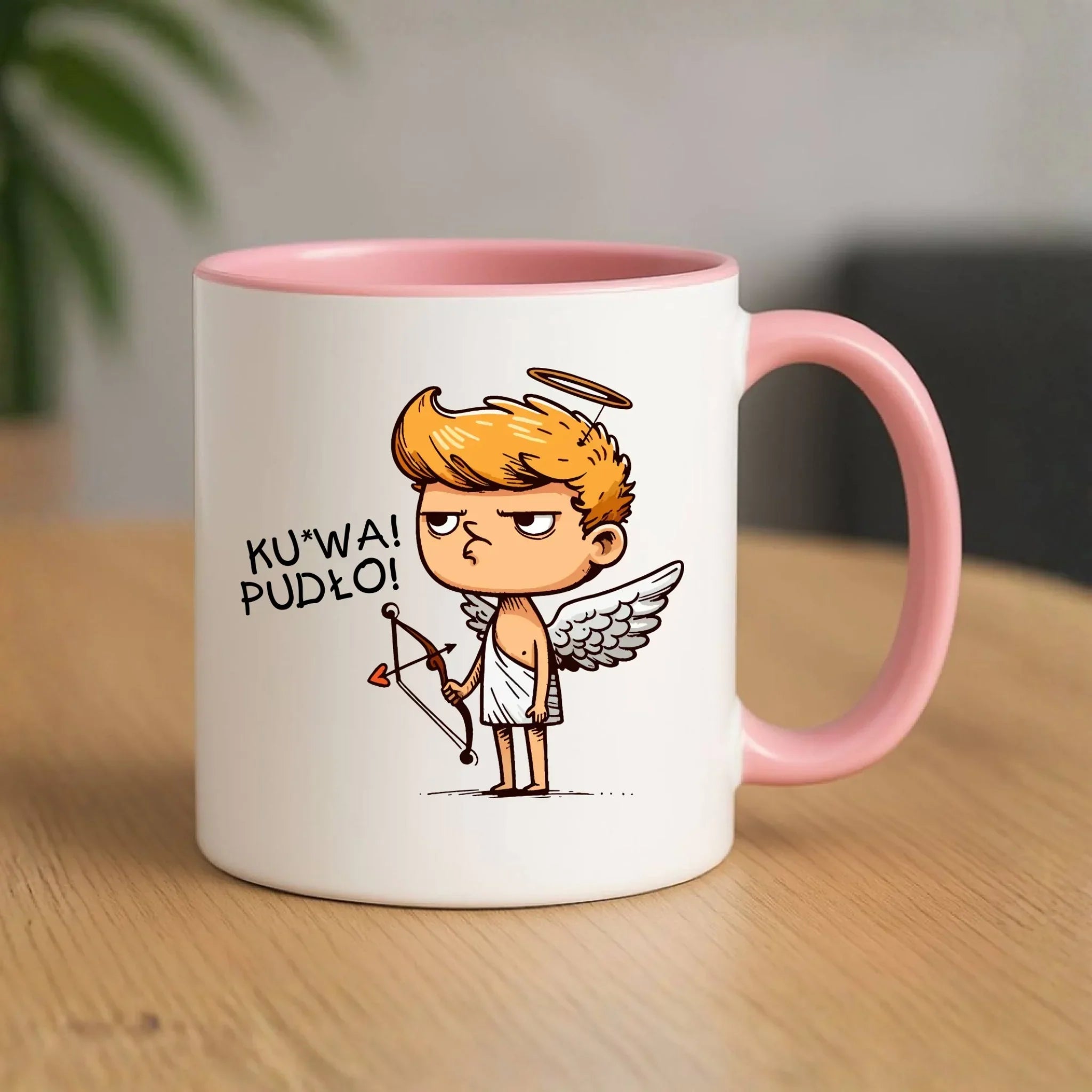 Kubek - Aniołek z łukiem ku*wa pudło - bez cenzury W56 - StoryCups.pl