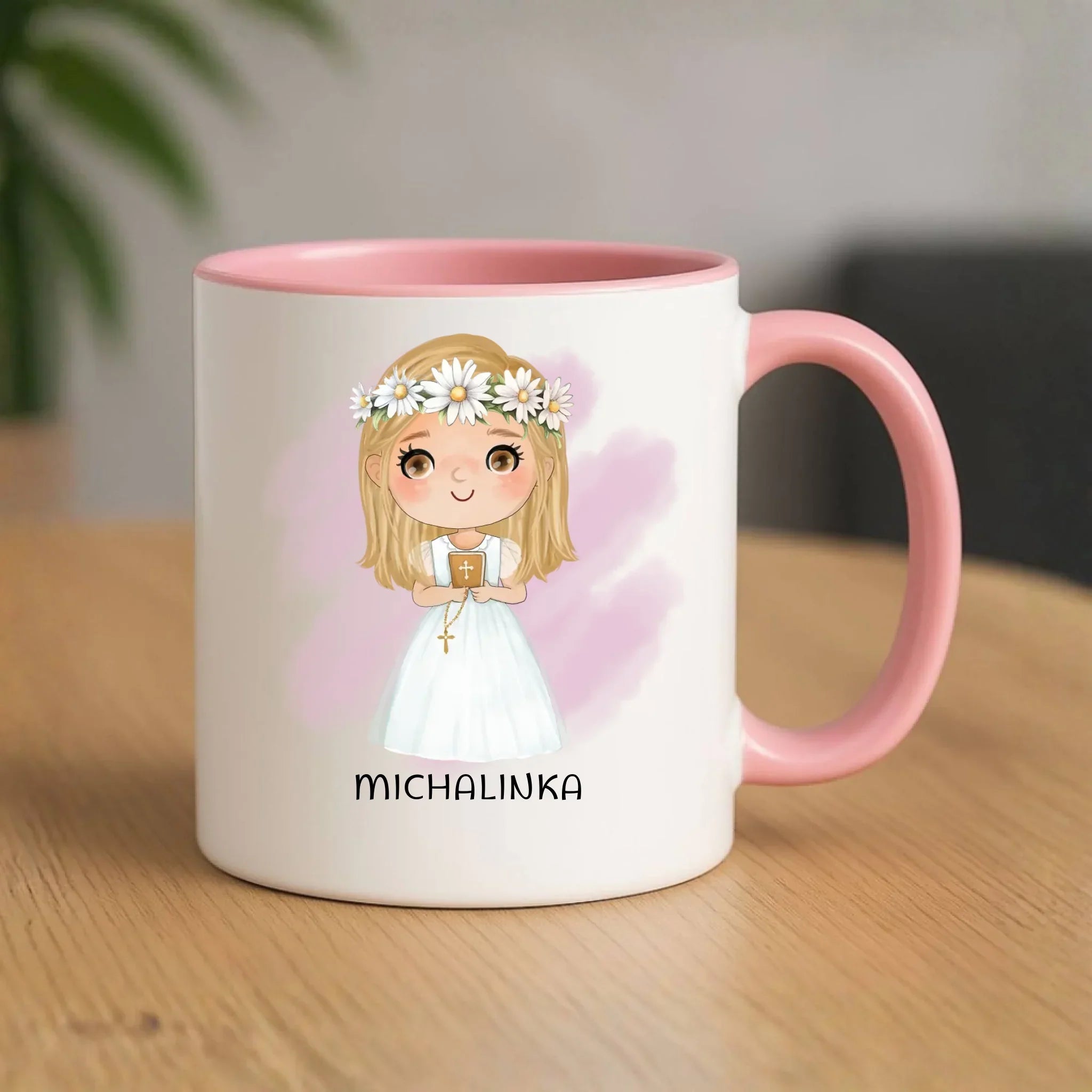 Kubek | Prezent na Pierwszą Komunię Świętą dla dziewczynki - cytat personalizowany PK02 - StoryCups.pl