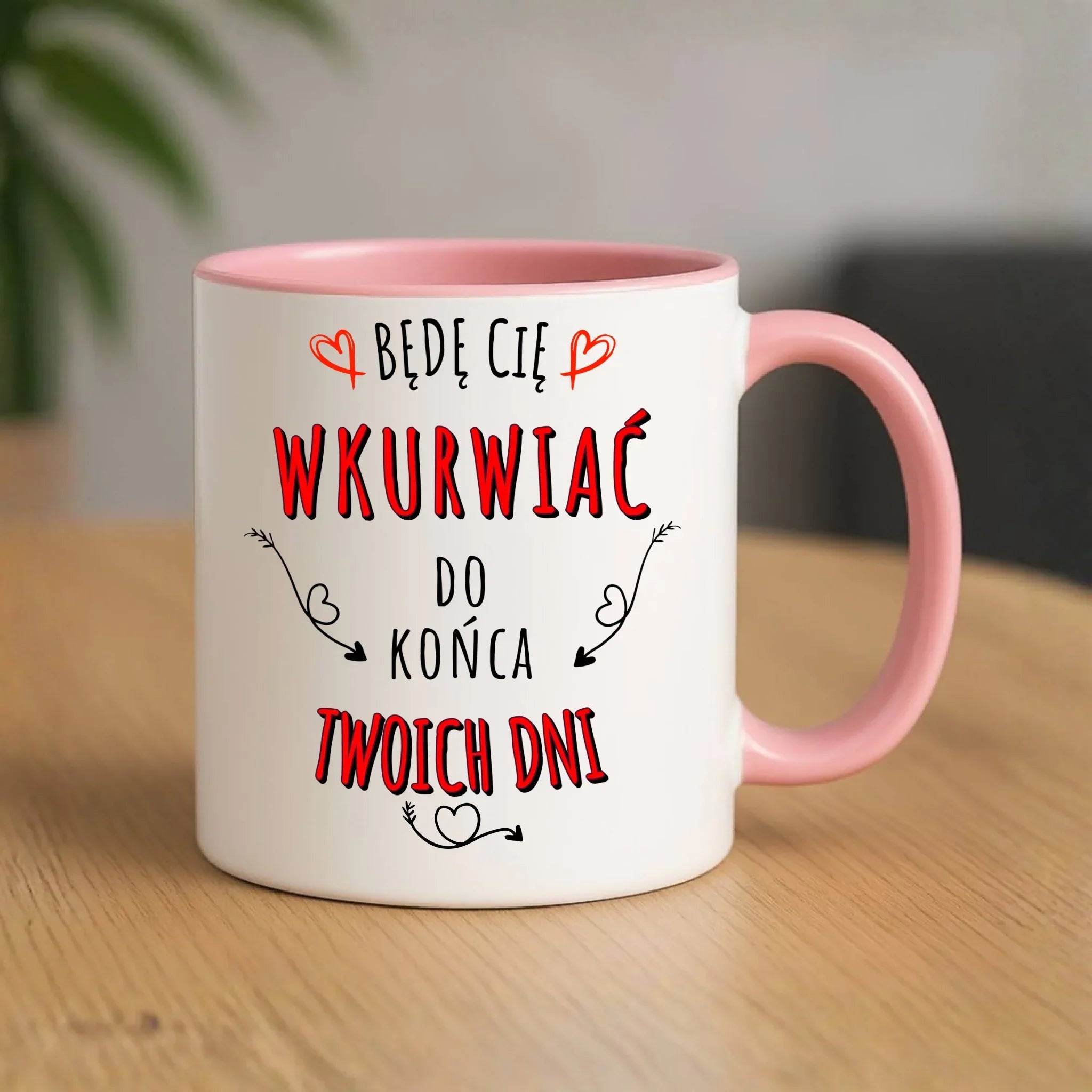 Kubek dla par - Będę Cię wku*wiać do końca Twoich dni - bez cenzury W61 - StoryCups.pl
