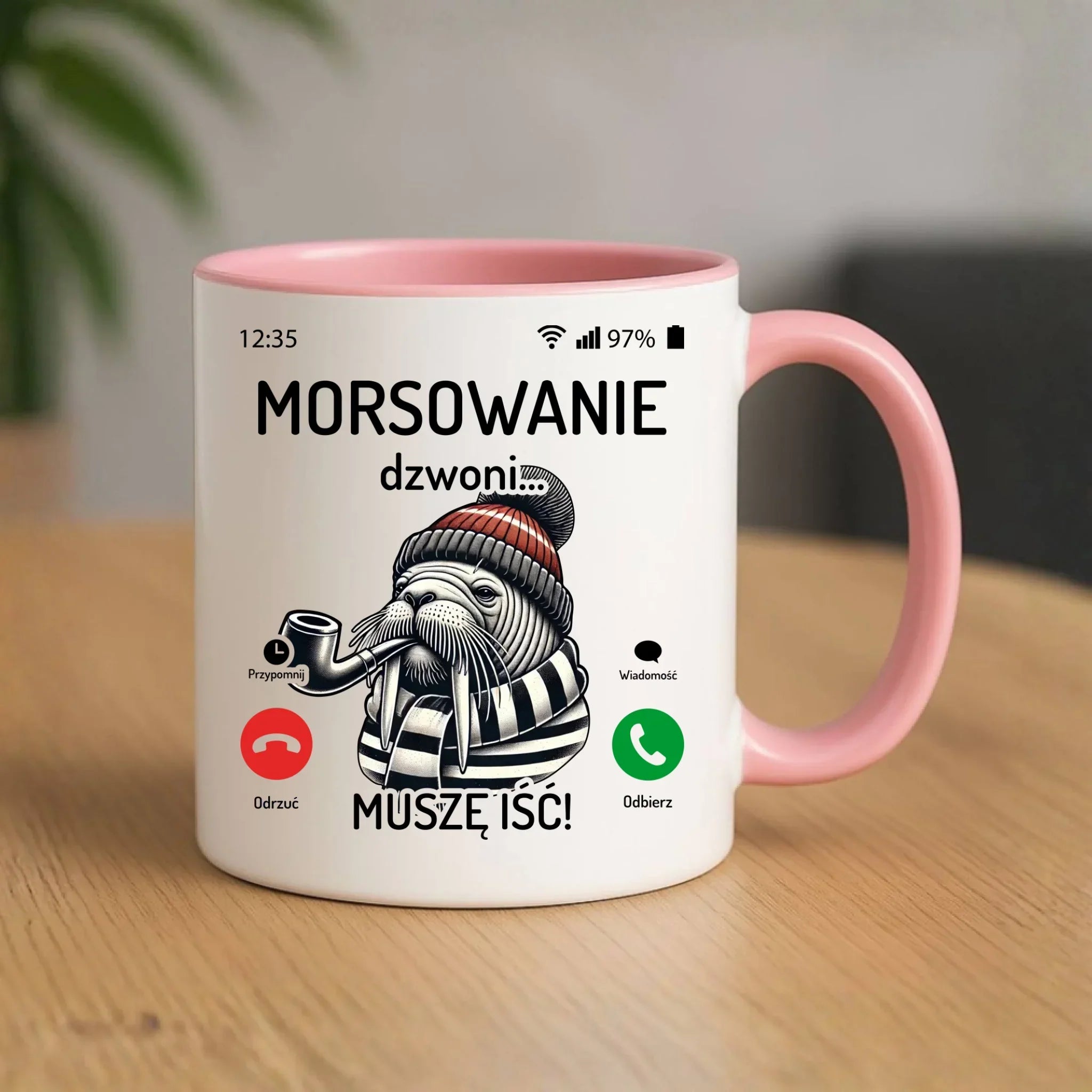 Kubek - prezent dla morsa - Morsowanie dzwoni muszę iść - Mors HM19 - StoryCups.pl