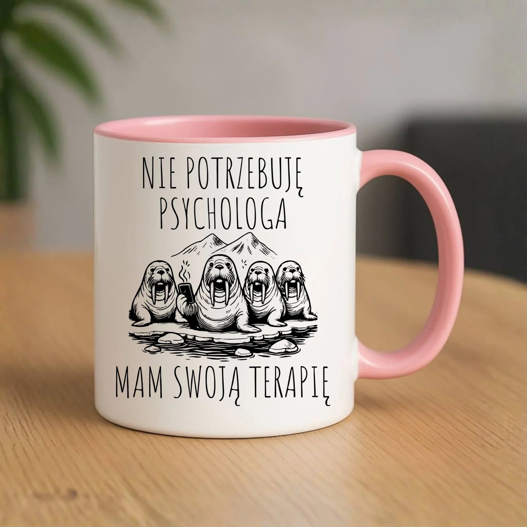 Kubek - prezent dla morsa - Nie potrzebuję psychologa HM14 - StoryCups.pl