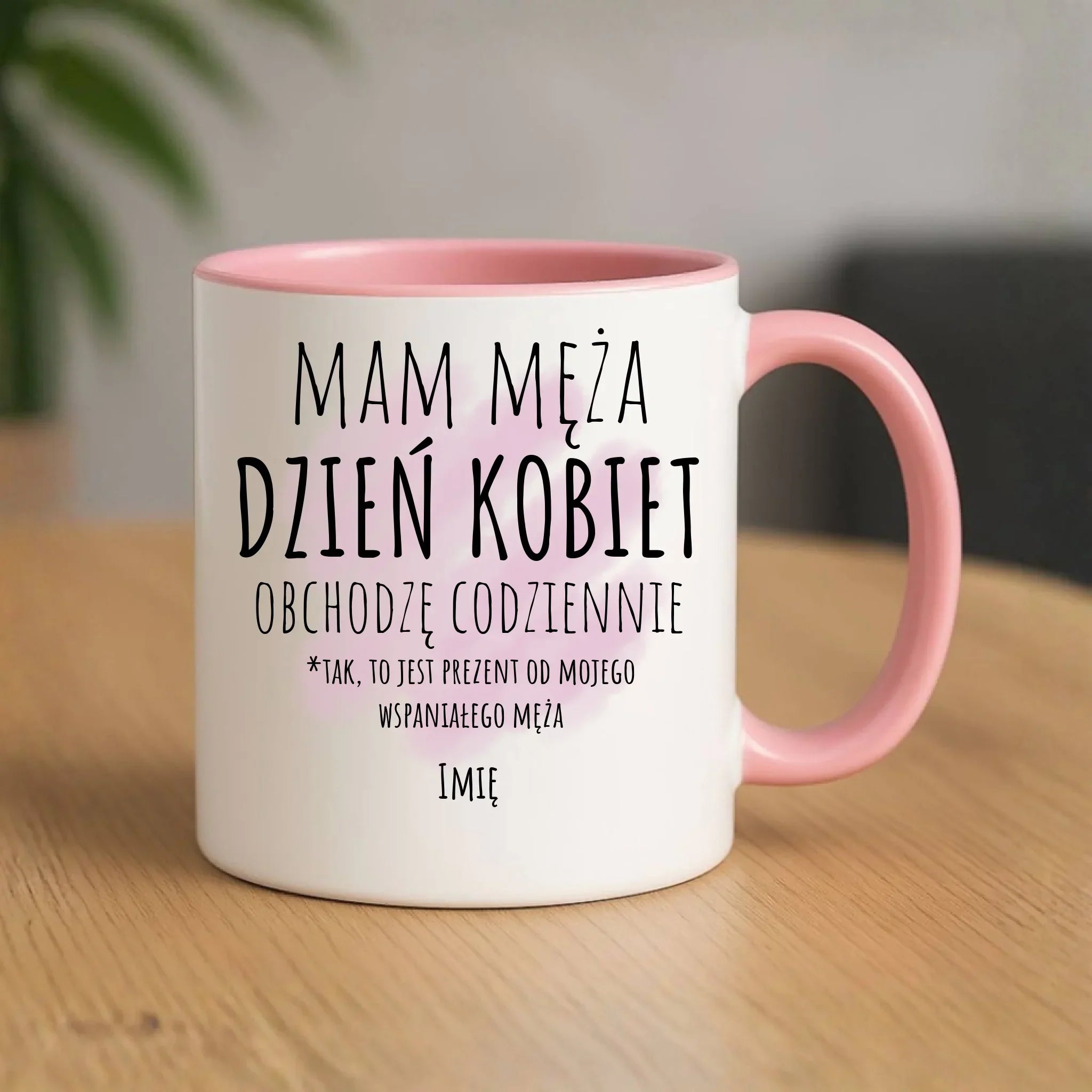 Kubek - prezent dla żony - Mam męża Dzień Kobiet obchodzę codziennie - personalizowany Ż01 - StoryCups.pl