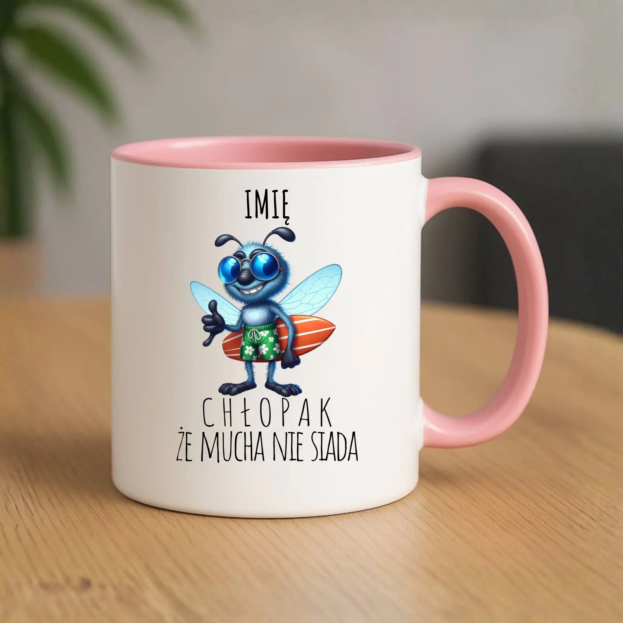 Kubek - prezent dla chłopaka - Mucha nie siada essa - personalizowany DCH29 - StoryCups.pl